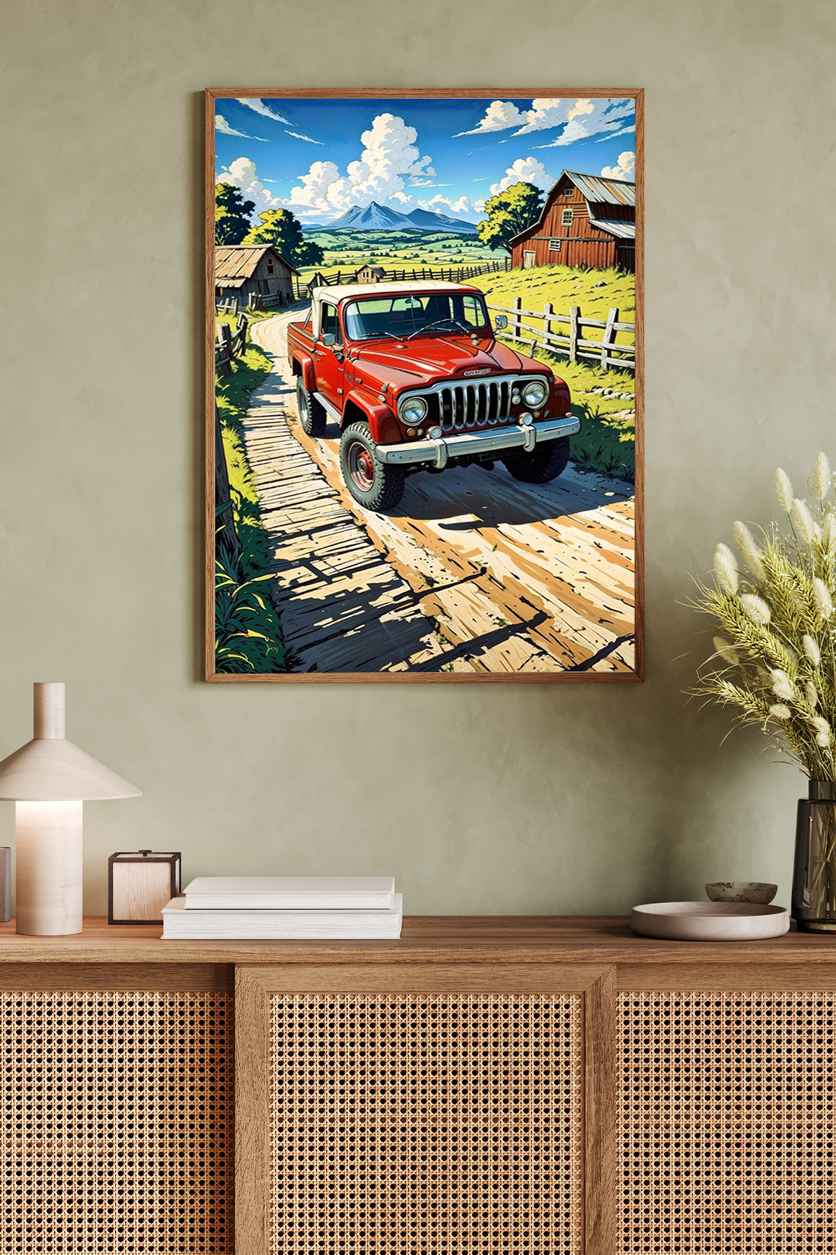 One Piece Wooden Framed Decorative Table TK0795