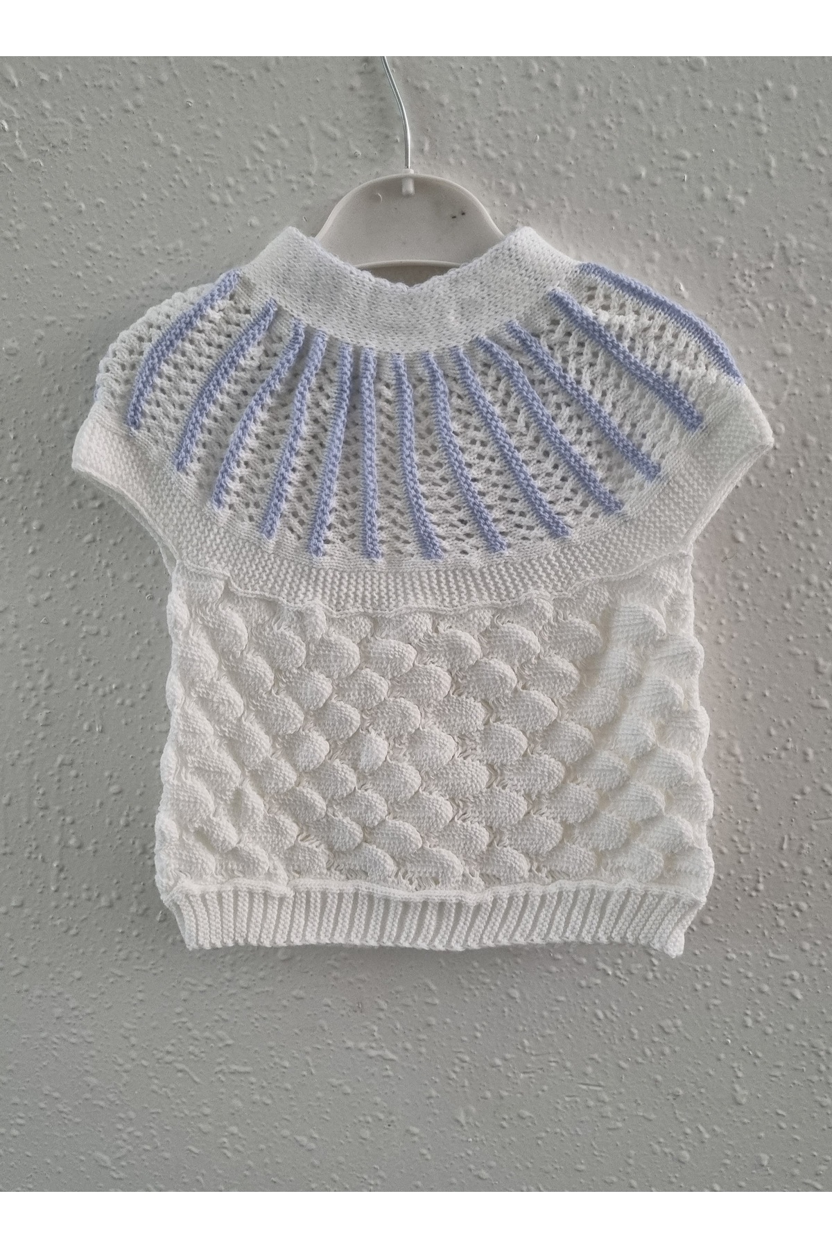 BABYLY Bebek triko Yeleği Midye kabuğu Desenli 9 Aylık 12 Aylık fotoğrafı 2 (önizleme)