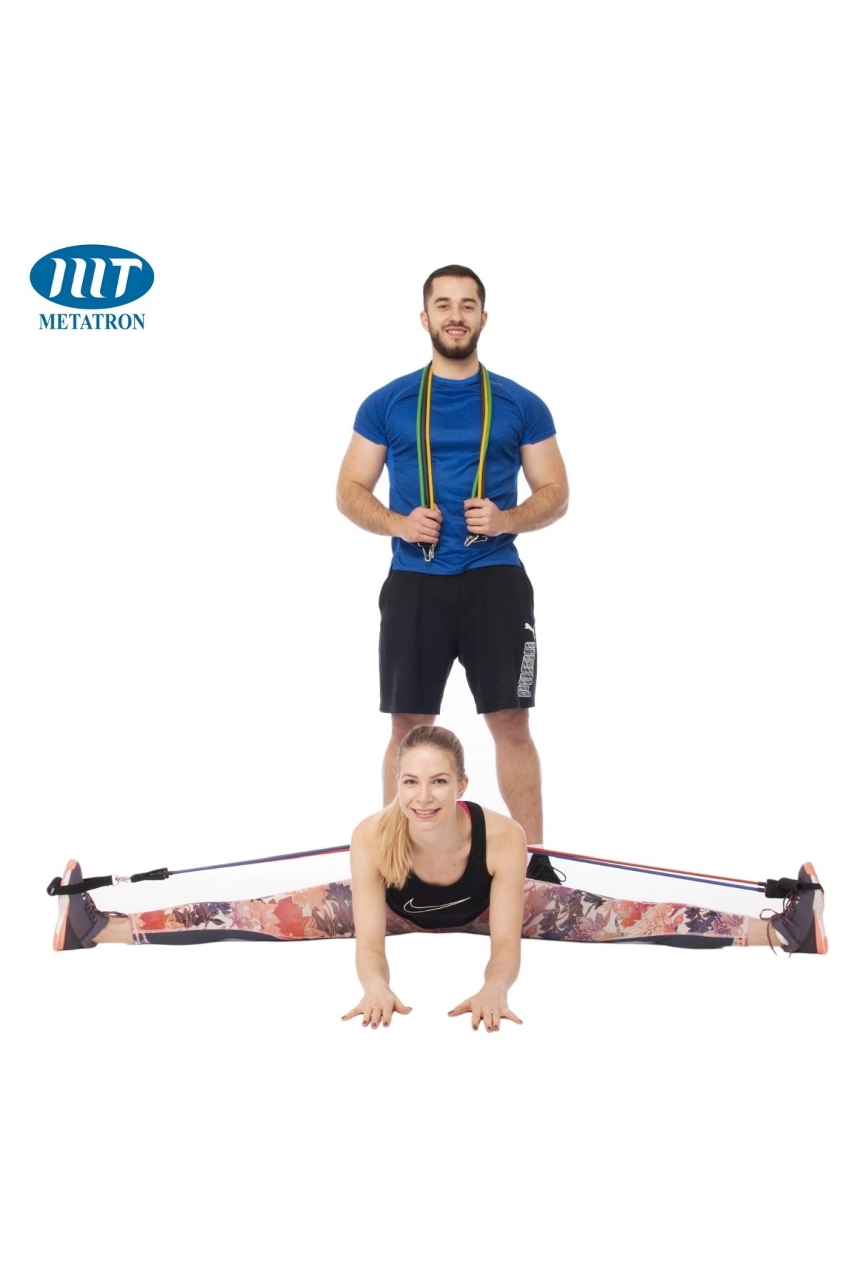 METATRON mT-Set Extensor 11 piese - 5 corzi elastice fitness cu accesorii și program de antrenament 6