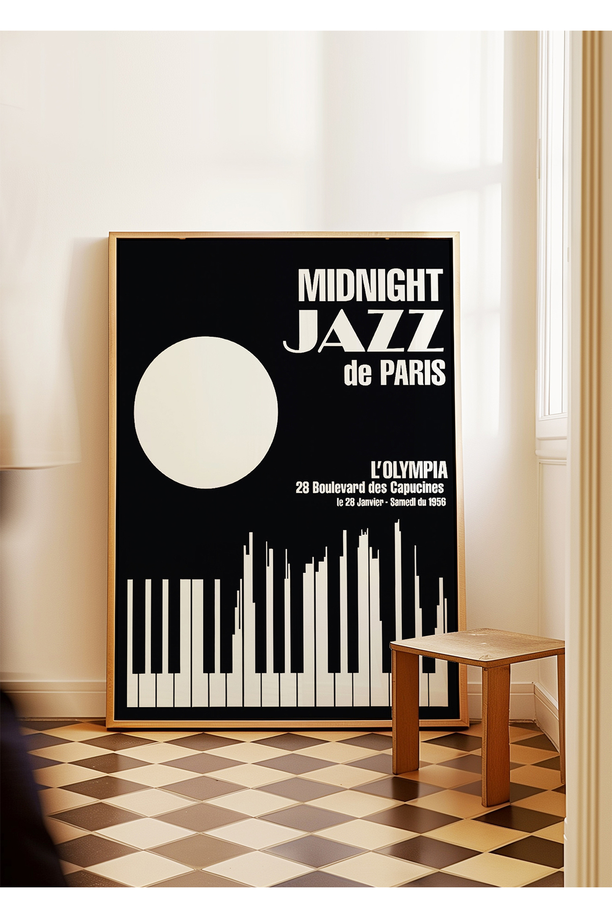 ARTHOUSECOLLECTIVE Piyano Poster - Midnight Jazz , Müzik Posteri
