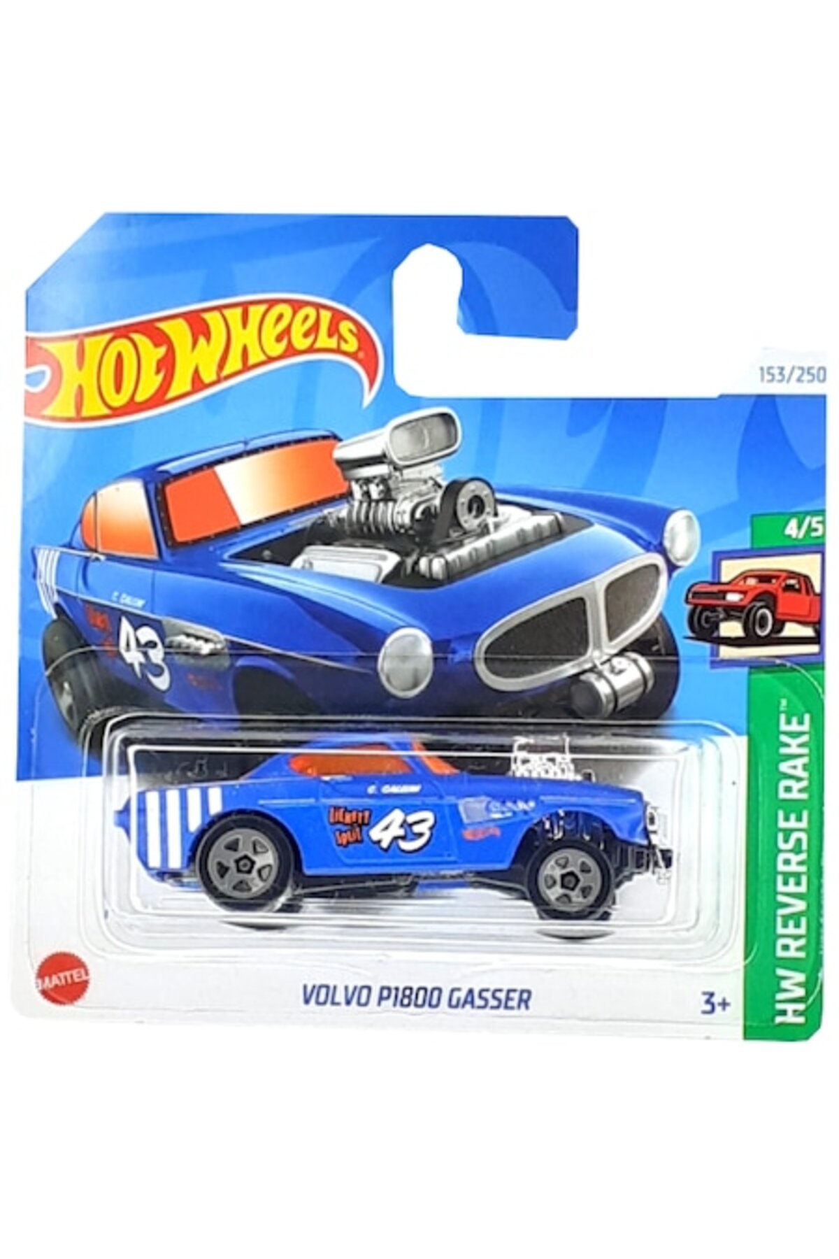 Masinuta metalica Hot Wheels, Volvo P1800 Gasser, 1:64