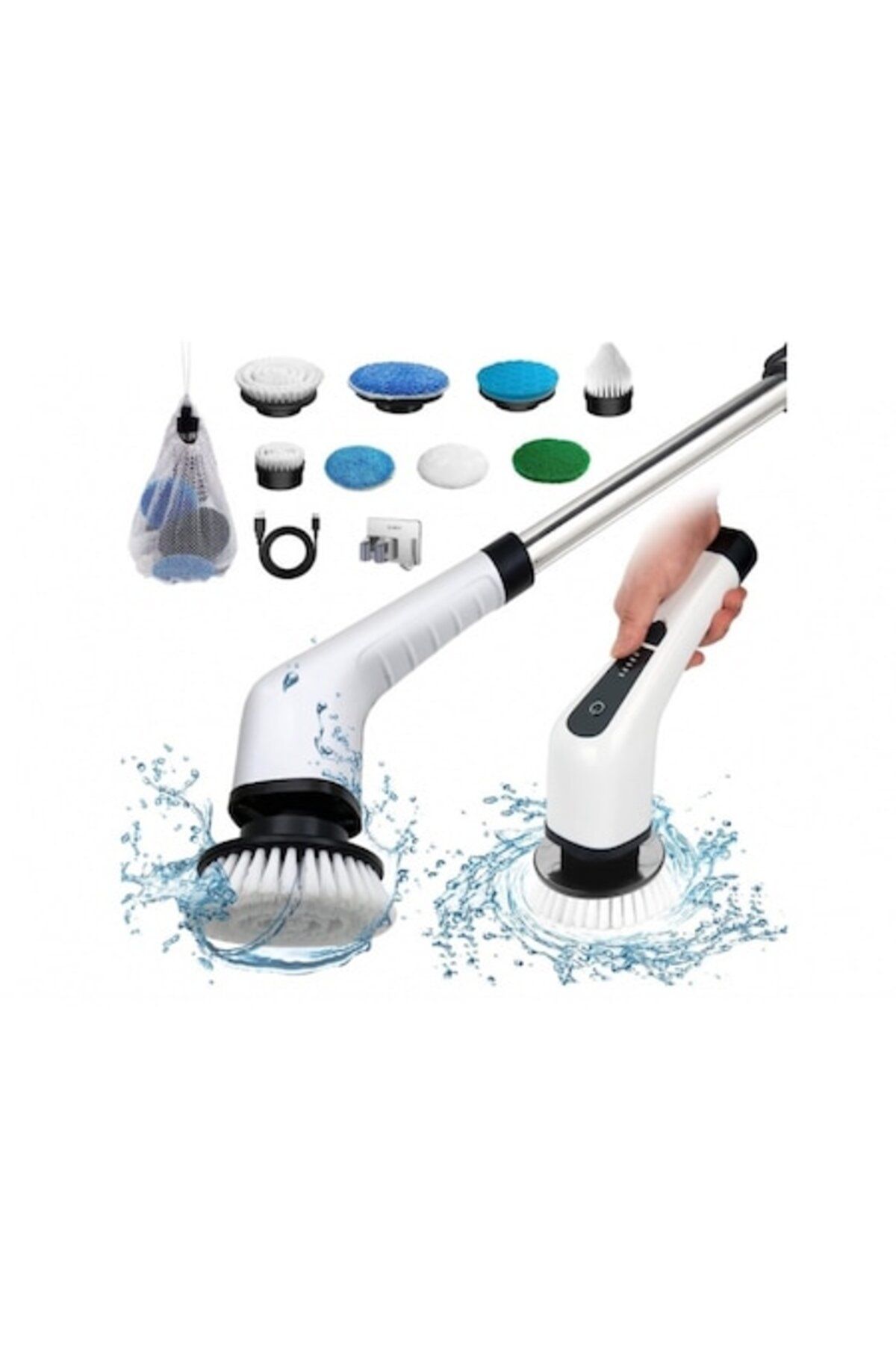 OEM Perie De Curățare Electrică Rotativă Cu 8 Capete Detașabile - One Size