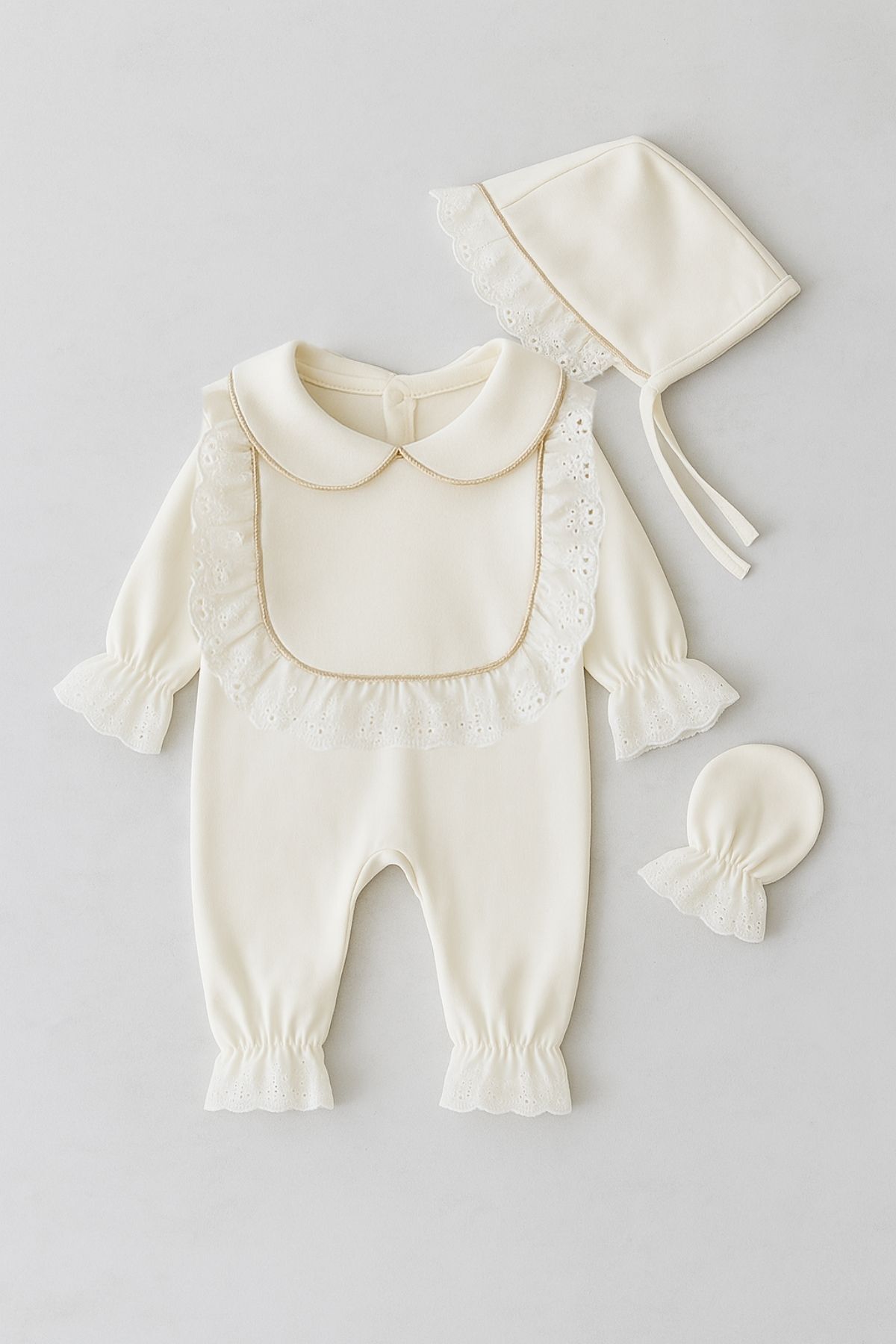 Minytrendy Kız Bebek İsim Nakışlı Yenidoğan Tulum Battaniye Gold Simli Hastane Çıkışı Mevlüt Takımı Hediyelik fotoğrafı 6 (önizleme)