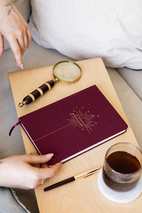 PAPERORA A5 Keten Süresiz Planlayıcı Ajanda Bordo