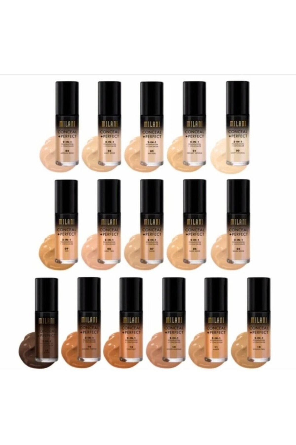 MILANI-Conceal + Perfect 2‑in‑1 Foundation + Concealer 14A Cocoa – Full Coverage, Long‑Wear, 30 ml 7