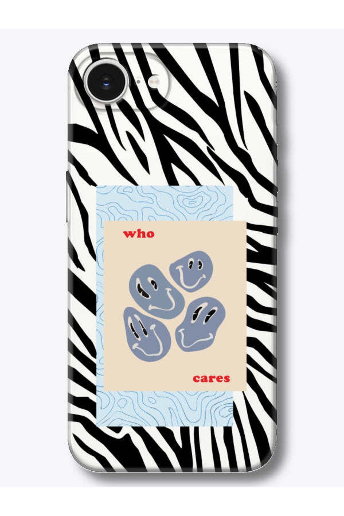 frondcase-حافظة هاتف شفافة لهاتف iPhone 16e Zebra Who Cares 1
