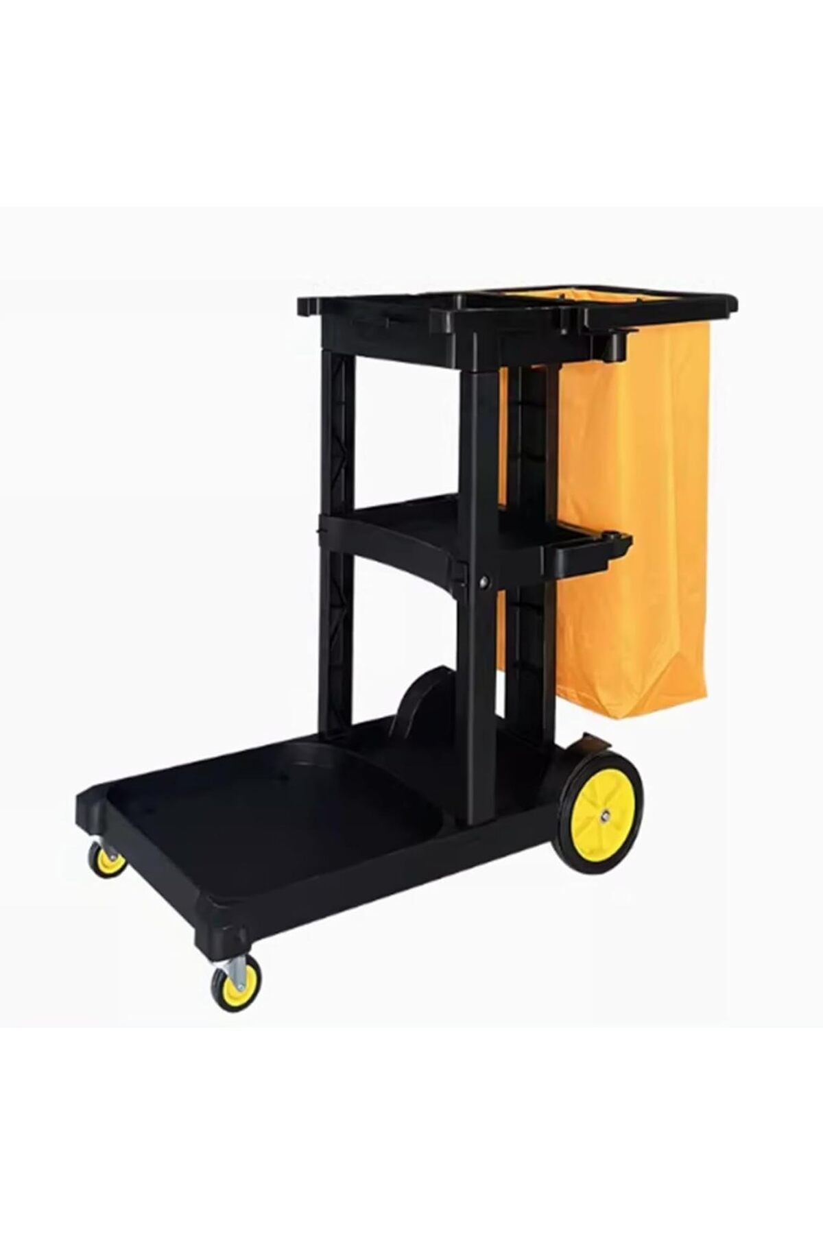 AKC GROUP-AKC Multipurpose Cleaning Cart with Cover – Durable 3-Tier Utility Service Trolley with Bag – He 3