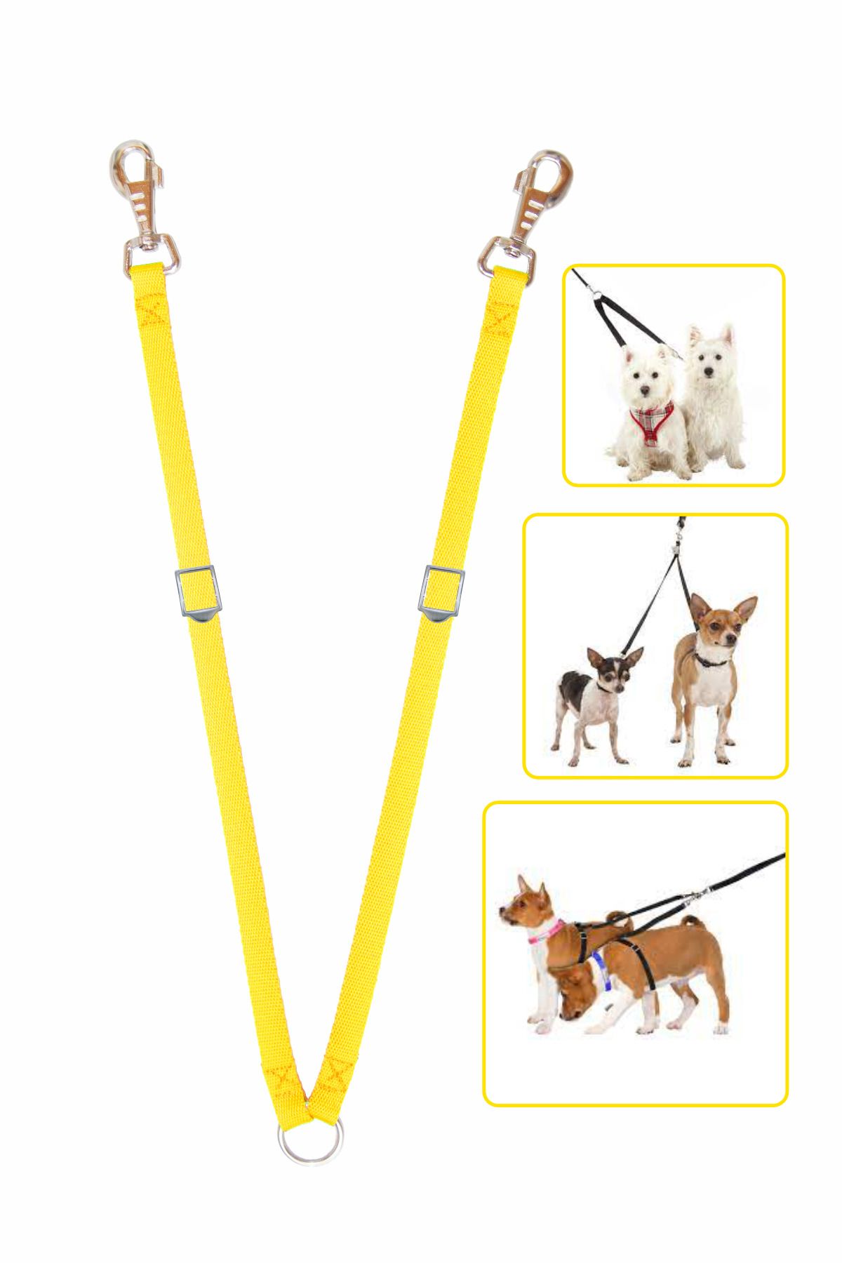 ZOBS-Adjustable Double Dog Walking Leash Double Walking Strap 2