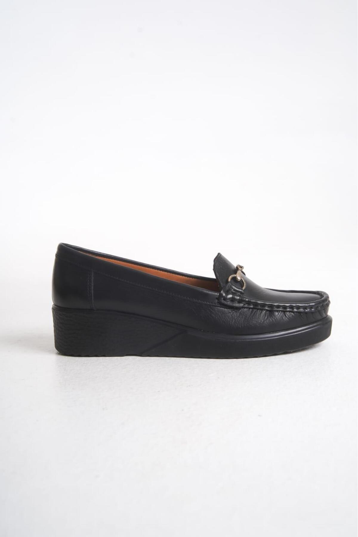 Çaçaroz Ayakkabı  Büyük Numara Hakiki Deri Ortepedik Comfort Kadın Ayakkabı - Görsel 3