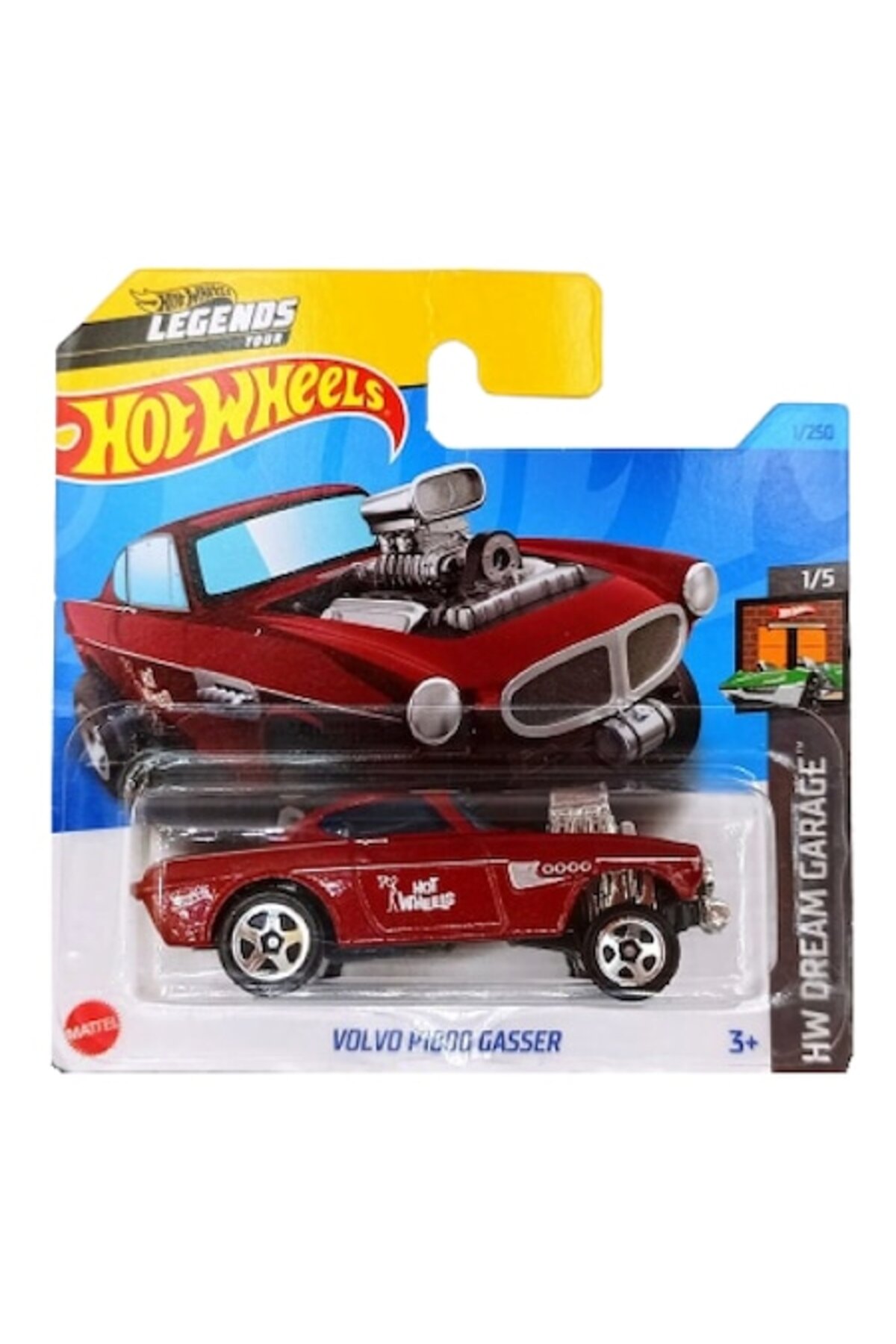 Masinuta metalica Hot Wheels, Volvo P1800 Gasser, 1:64, Rosu