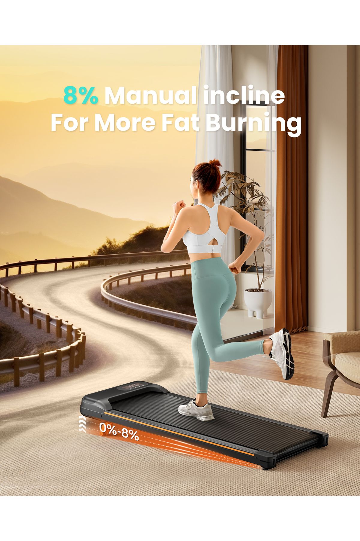 ALTIS-AL8510 3-in-1 Folding Under Desk Treadmill 1Hp Continue and Peak 2.5HP Walking Pad for Home 8