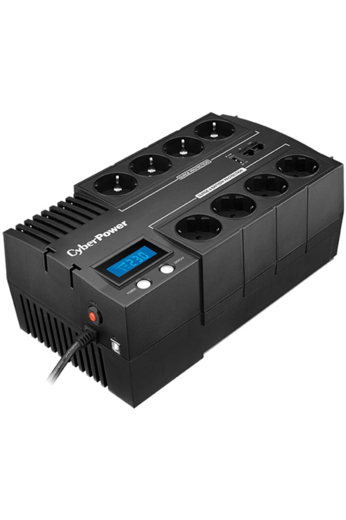 CyberPower-UPS BR1000ELCD, 1000VA/600W, 8 sockets Schuko, USB-A, AVR, LCD Display 2