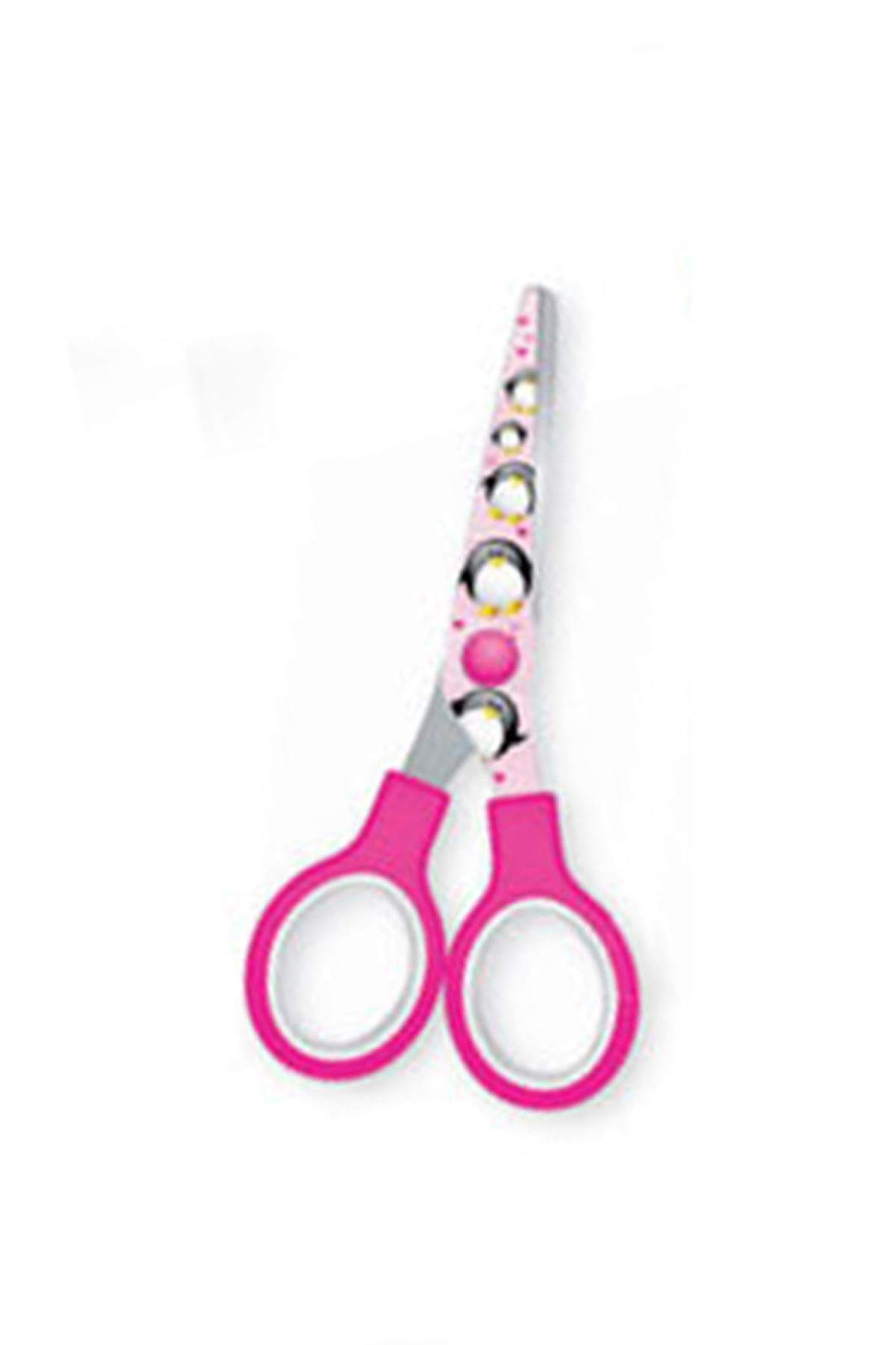 everart Çocuk Makası Küt Uçlu Desenli Gövde pembe