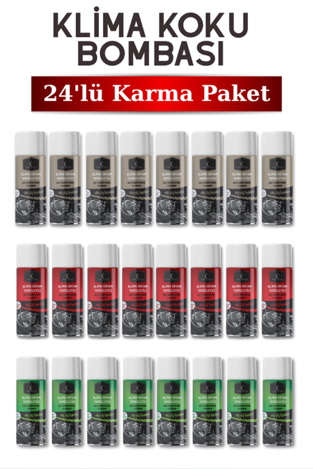 Vivaldi Car Klima Koku Bombası Karma Paket 150 ml 24 Adet