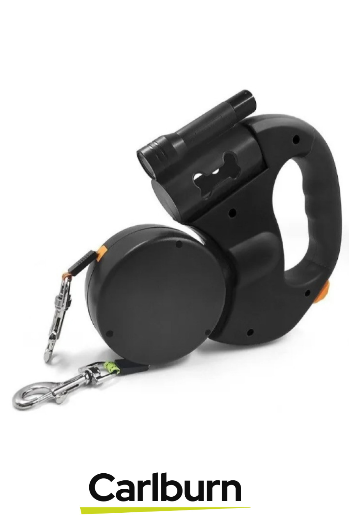 Carlburn-Multifunctional Double Dog Walking Leash with 360 Degree Rotatable Illuminated Length Adjustable 3