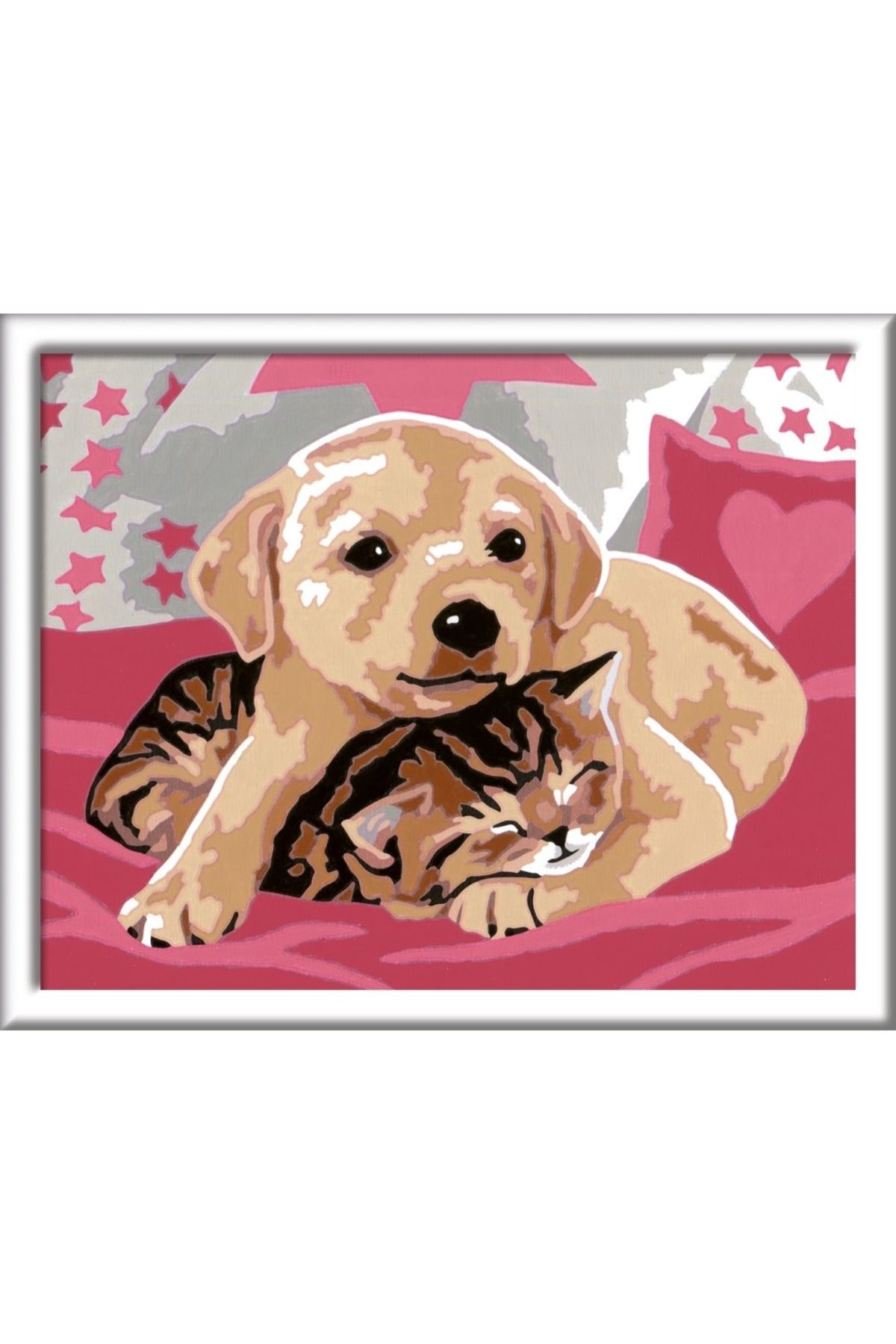 RAVENSBURGER-- Create Painting By Numbers For Kids Puppy And Kitten On Blanket 3