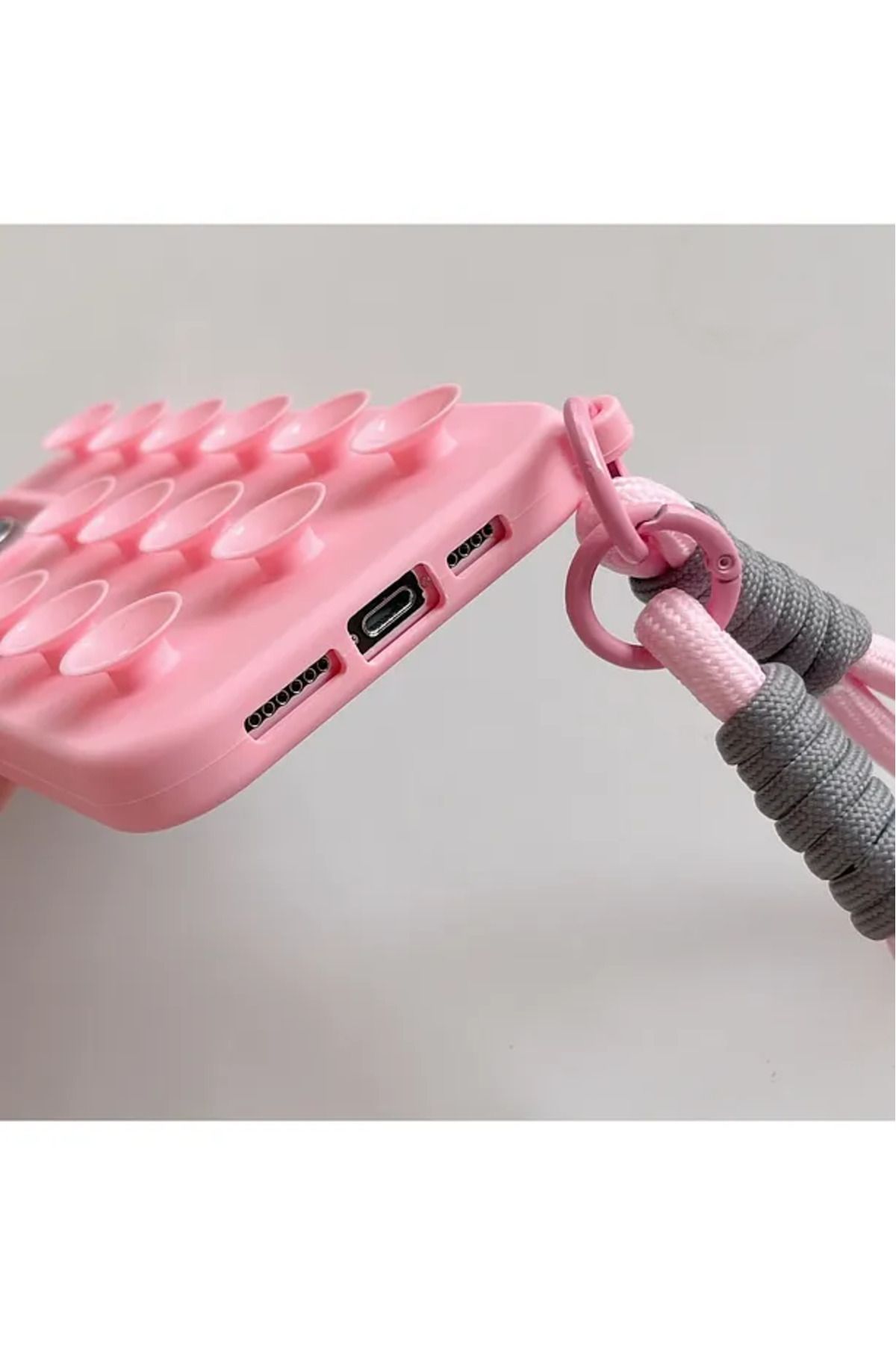 ByVuccia-iPhone 14 Compatible Silicone Case with Suction Cup Pattern and Vacuum Wrist Strap 5
