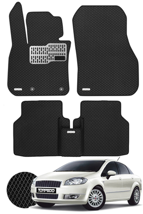 TORPEDO Fiat Linea 2007-2017 Arası Hücreli Paspas Seti, Premium Eva Tam Set P...