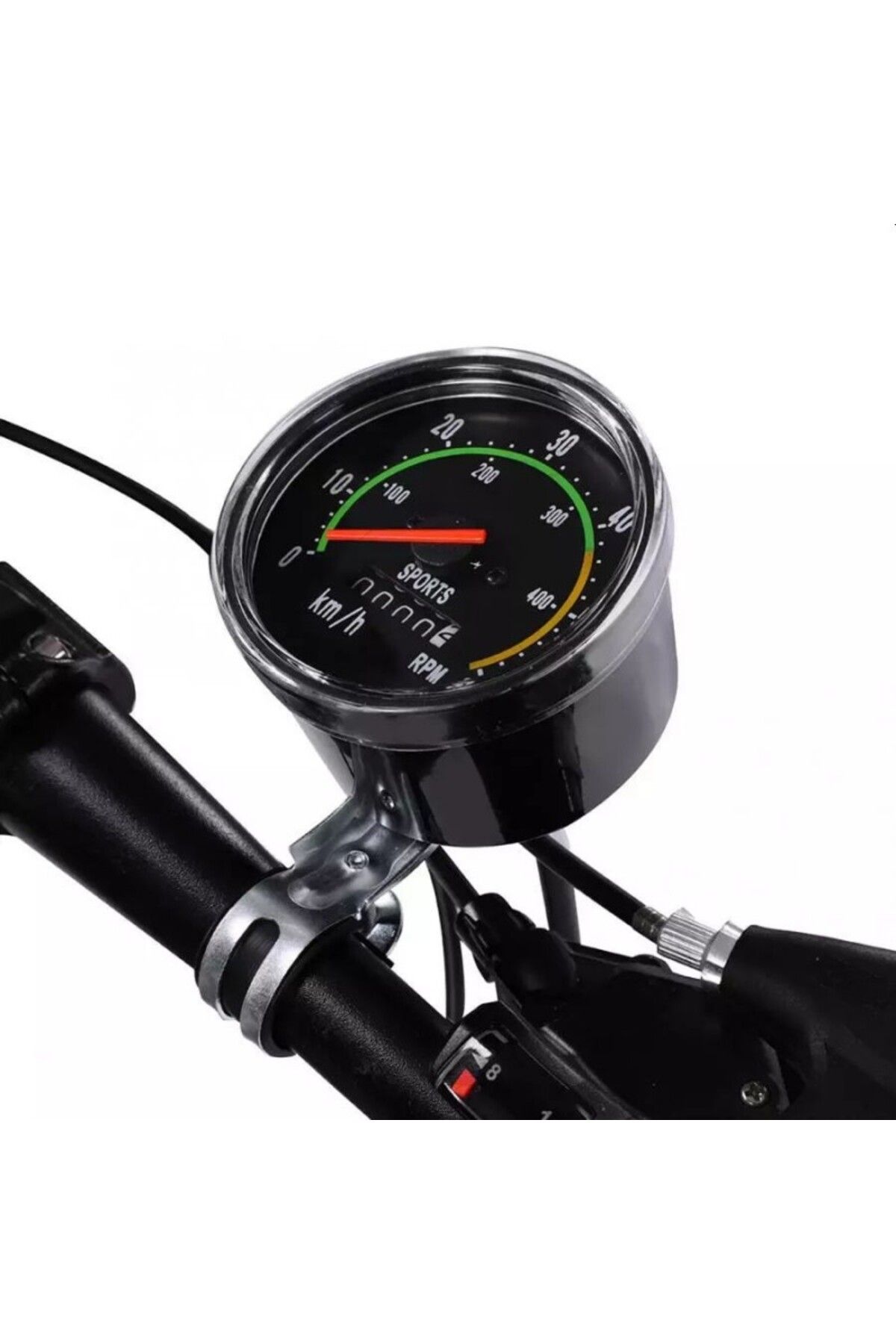 PRC Kilometraj Mecanic Pentru Bicicletă, Vitezometru Analog Resetabil, Cablu De 86 Cm - One Size