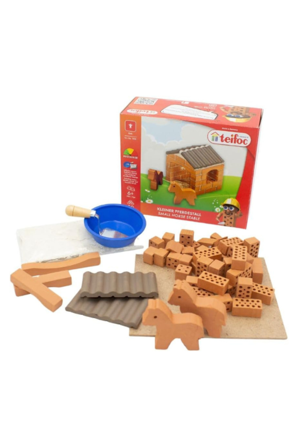 ماکت ساختنی سنگی آلمان ۱۰۲۶ - اصطبل کوچک اسب، کیت ساخت‌وساز با ۵۰ قطعه