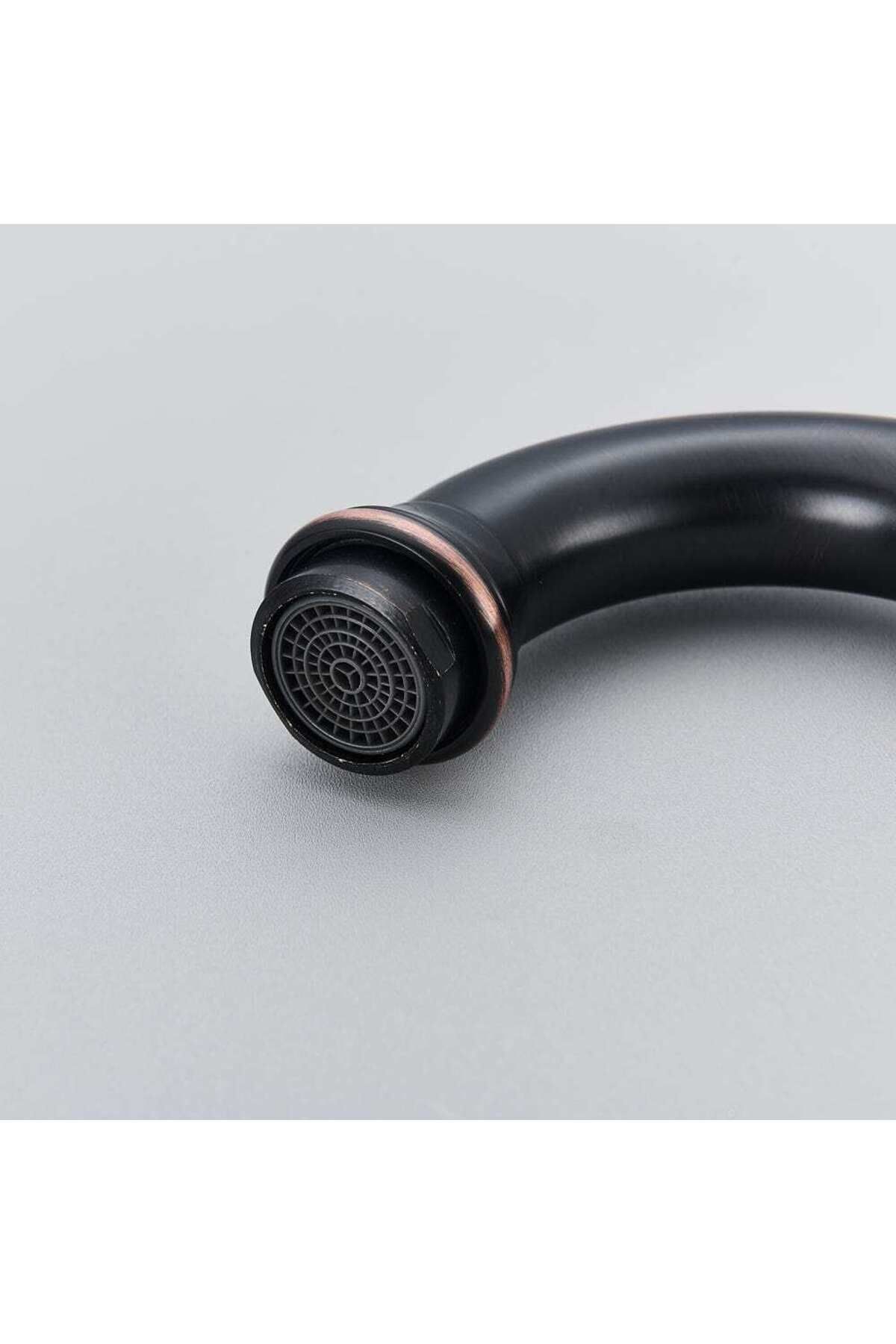 CasaVie-Retro kitchen faucet, for sink or countertop mounting, black with bronze on the edge, code 1507 4