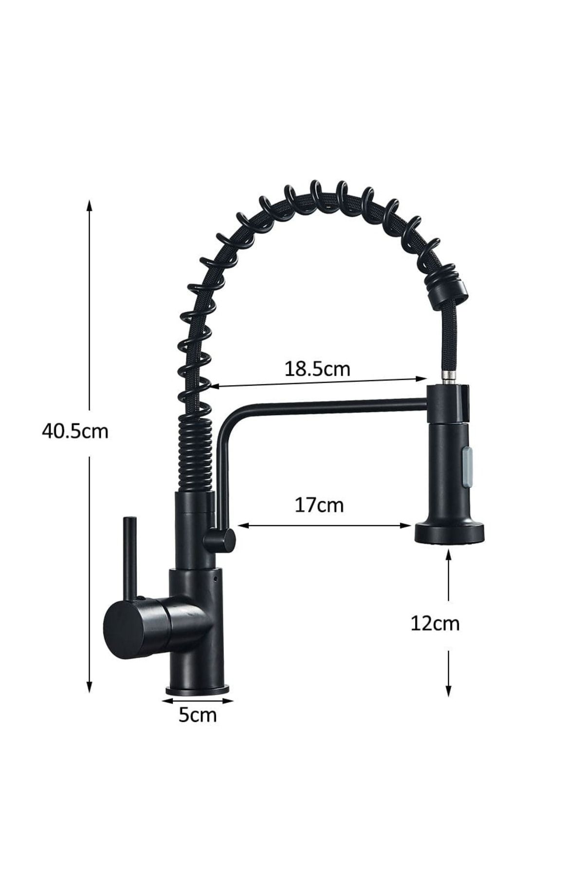 CasaVie-Kitchen faucet, with 2 flow functions, pull-out shower, touch sensor, black, code 1391 7