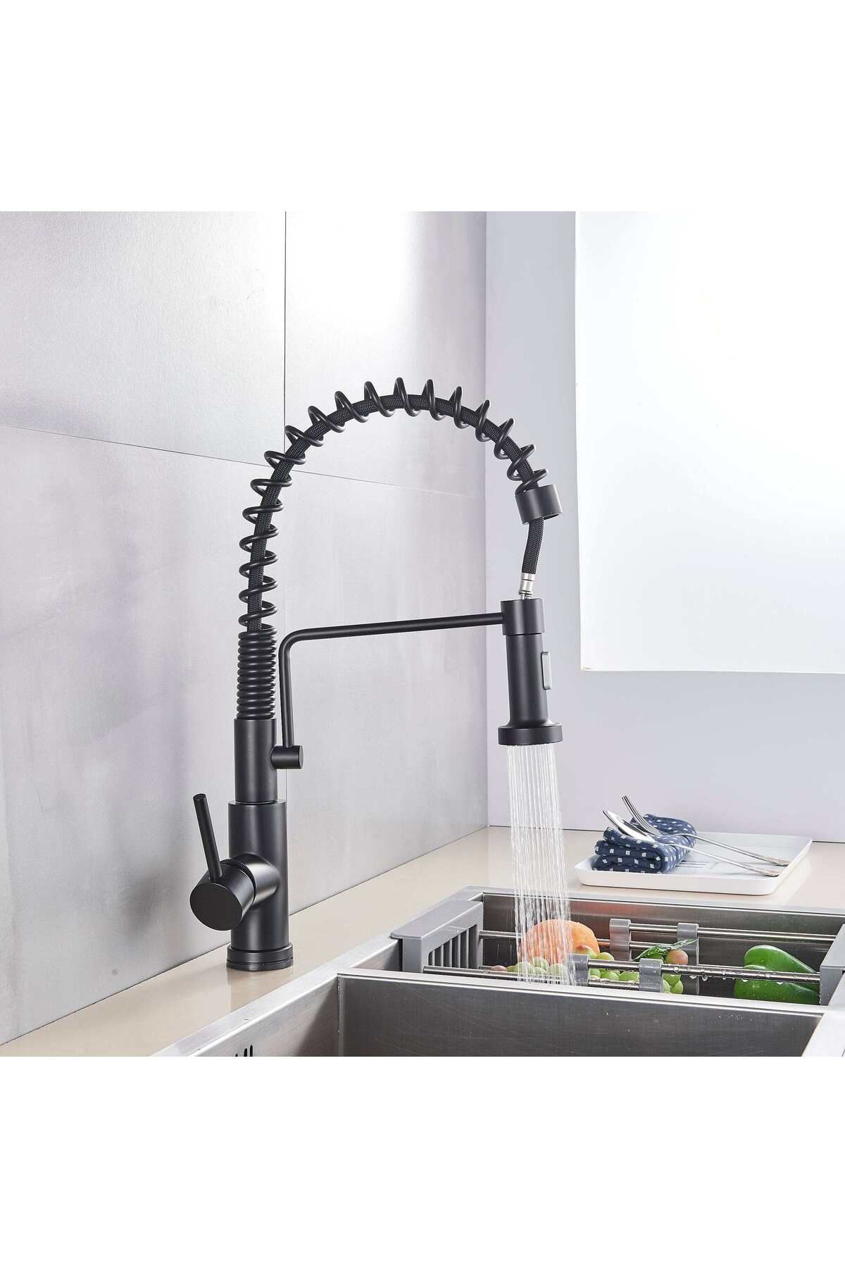 CasaVie-Kitchen faucet, with 2 flow functions, pull-out shower, touch sensor, black, code 1391 6