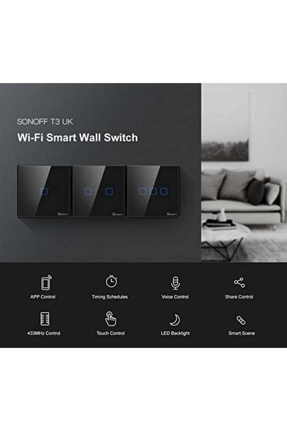 Sonoff-Black Smart WiFi Switch 2