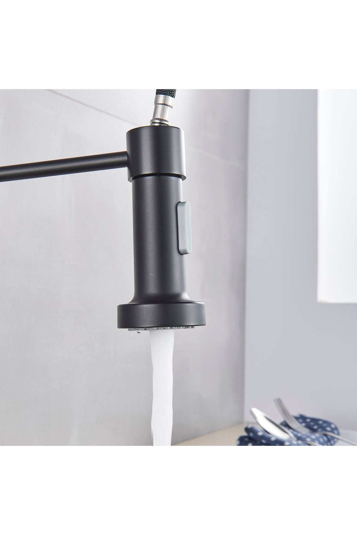 CasaVie-Kitchen faucet, with 2 flow functions, pull-out shower, touch sensor, black, code 1391 4