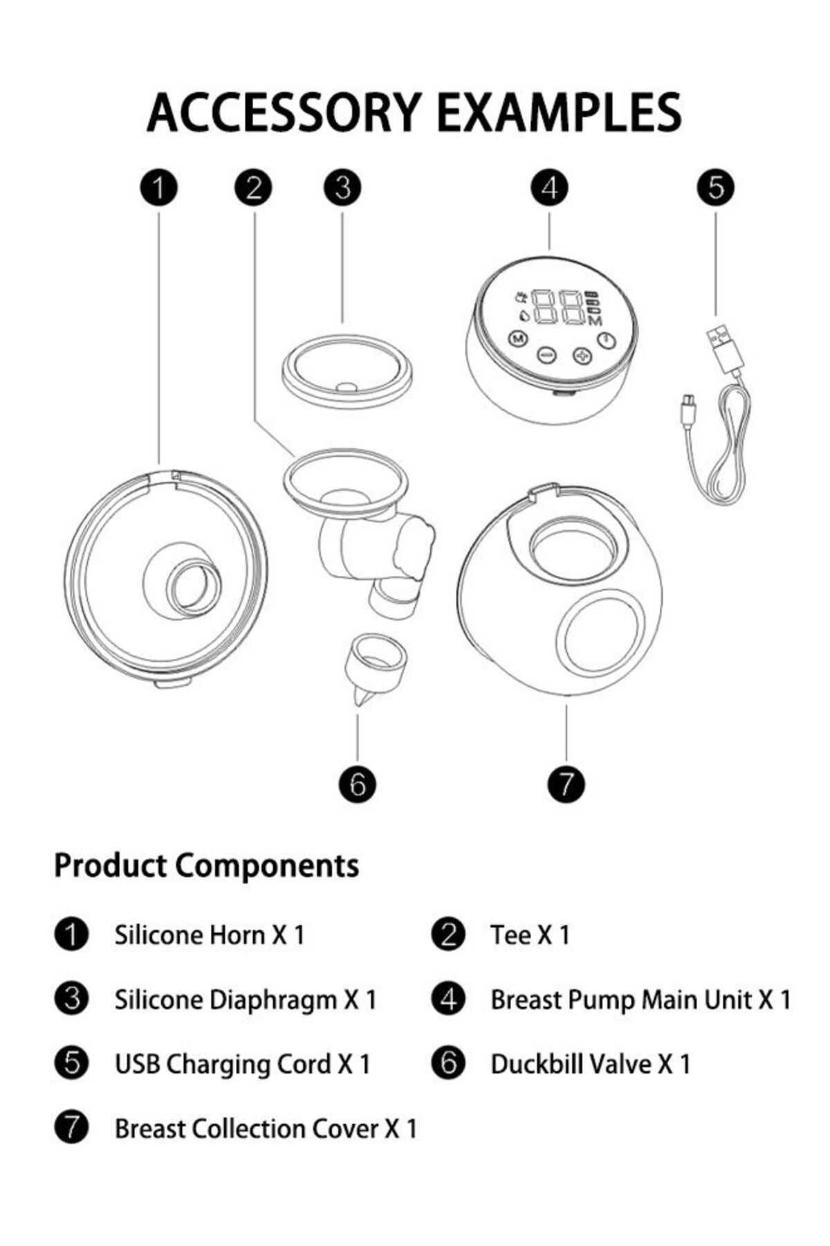 COOYA-Wearable Breast Pump, Longer Battery Life & LED Display, with 3 Modes & 9 Levels & Low Noise, 24mm 8