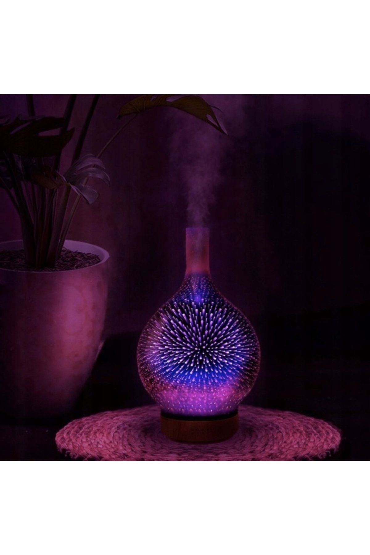 zola-Umidificator 3 in 1, difuzor arome, lampa LED RGB, fundal 3D, cronometru, 24x13 cm, 3 arome 13