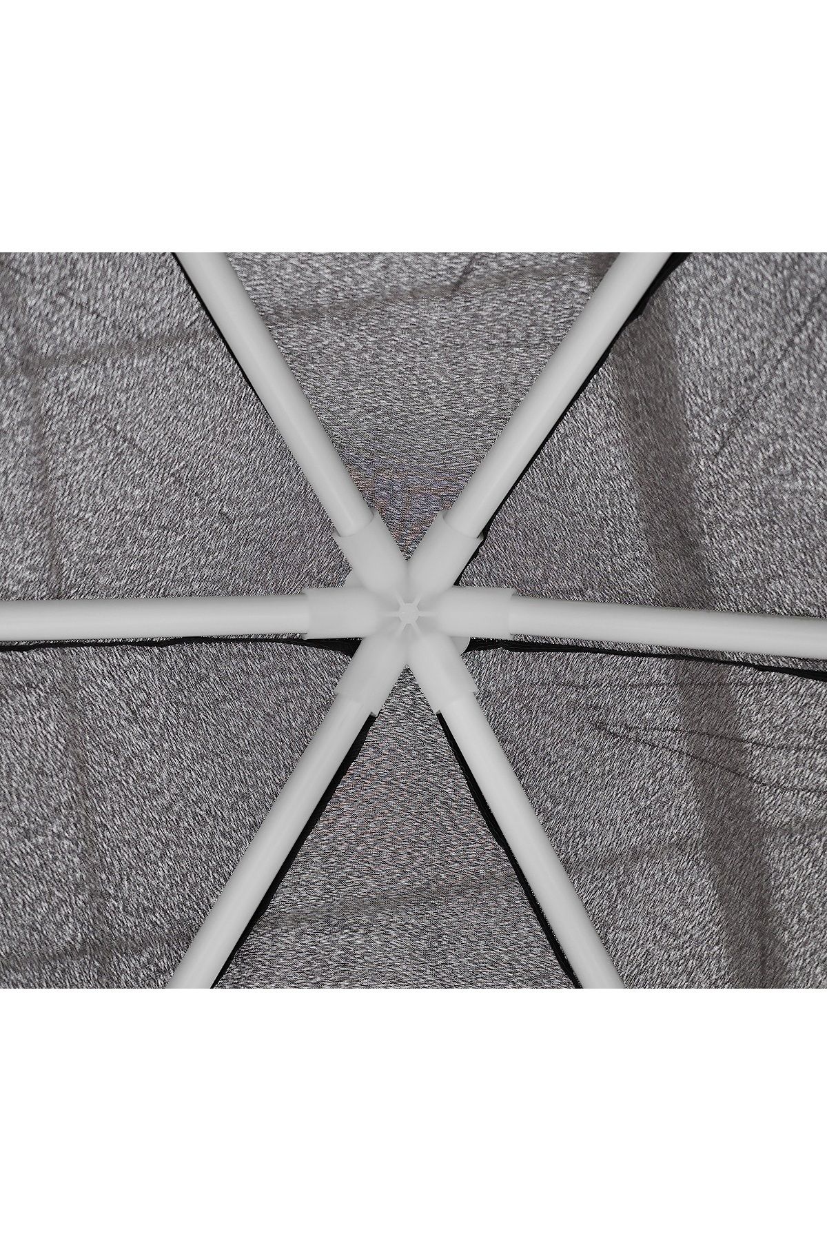 zola-Pavilion de gradina hexagonal, plasa anti-insecte, 2 x 2 x 2.5 m, cadru otel, poliester, gri 5