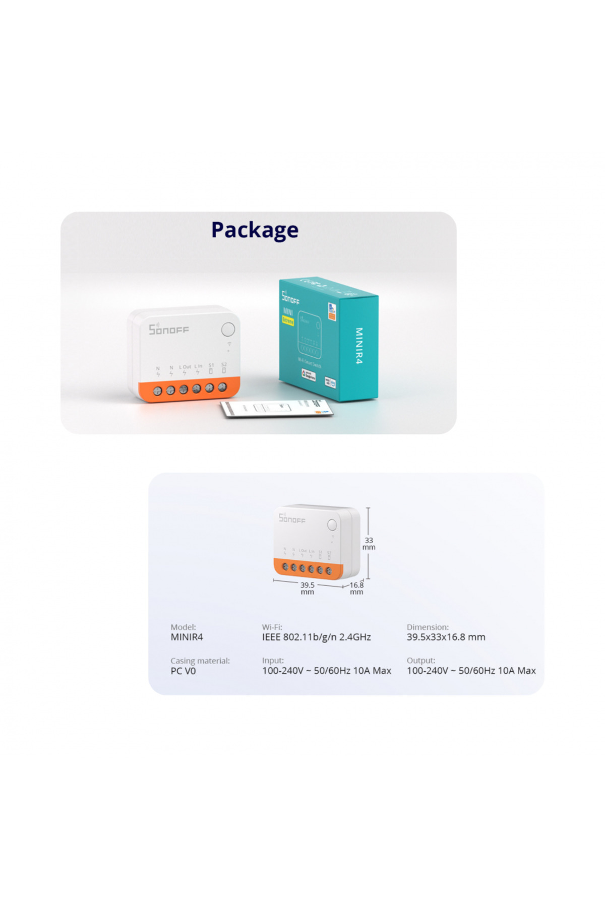 Sonoff-مفتاح MINIR4 المتصل بشبكة WiFi، مفتاح وحدة ذكية صغيرة ثنائي الاتجاه 2