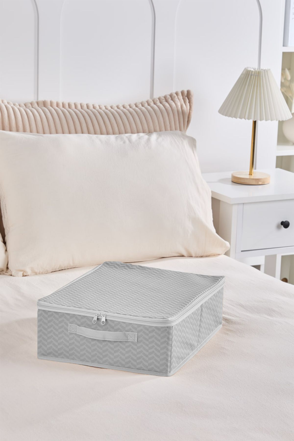 Serstil-Small Size under Base Box Canister |   Under Bed Organizer Storage Box with Lid and Zipper - 30X38X12Cm 5