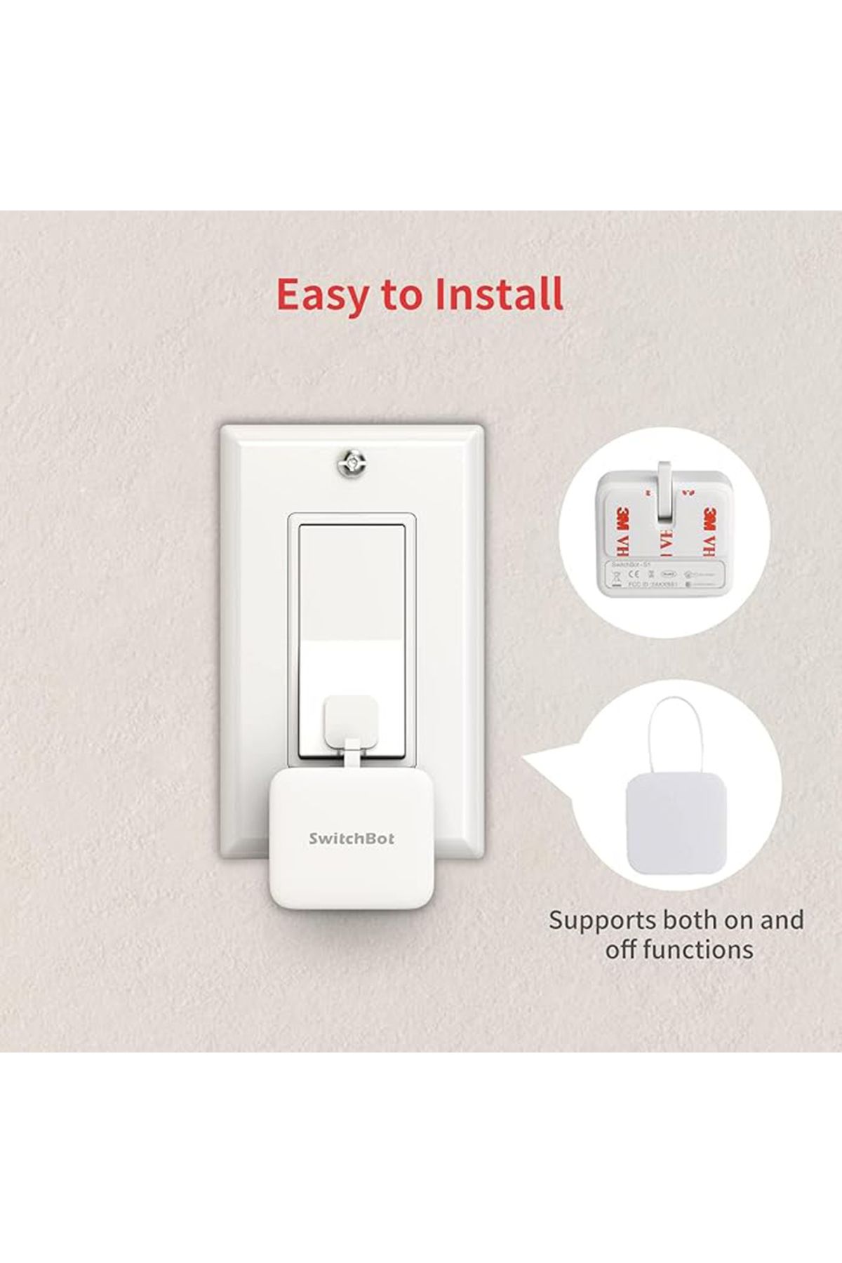 SwitchBot-Bot S1 White, Rocker Switch and button on/off by Voice or App - Smart Button on off Device 4