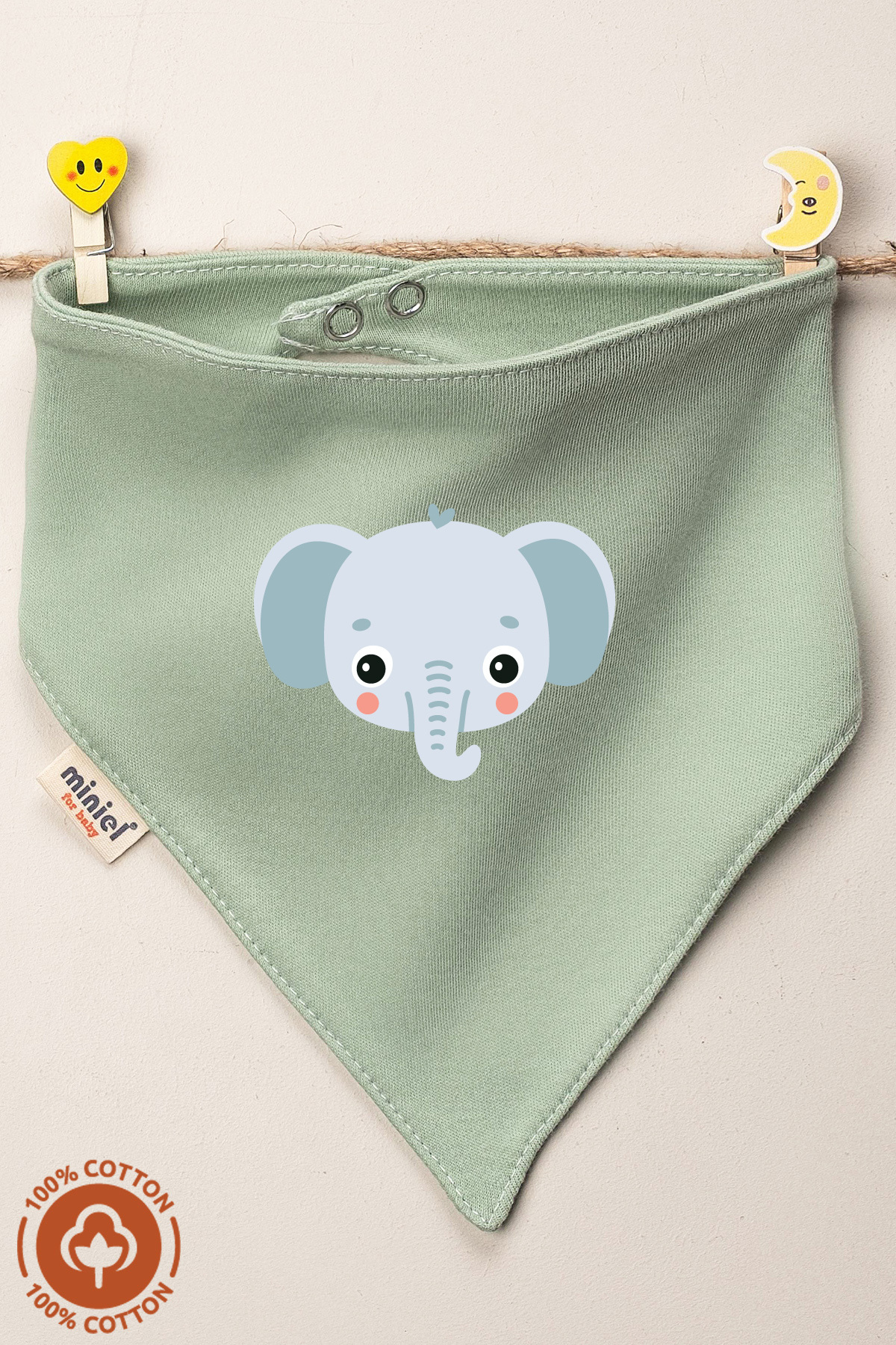 Miniel Erkek Bebek Yenidoğan Penye Organik Pamuklu Cute Animals Baskılı Bebek Önlüğü 6'lı Set fotoğrafı 7 (önizleme)