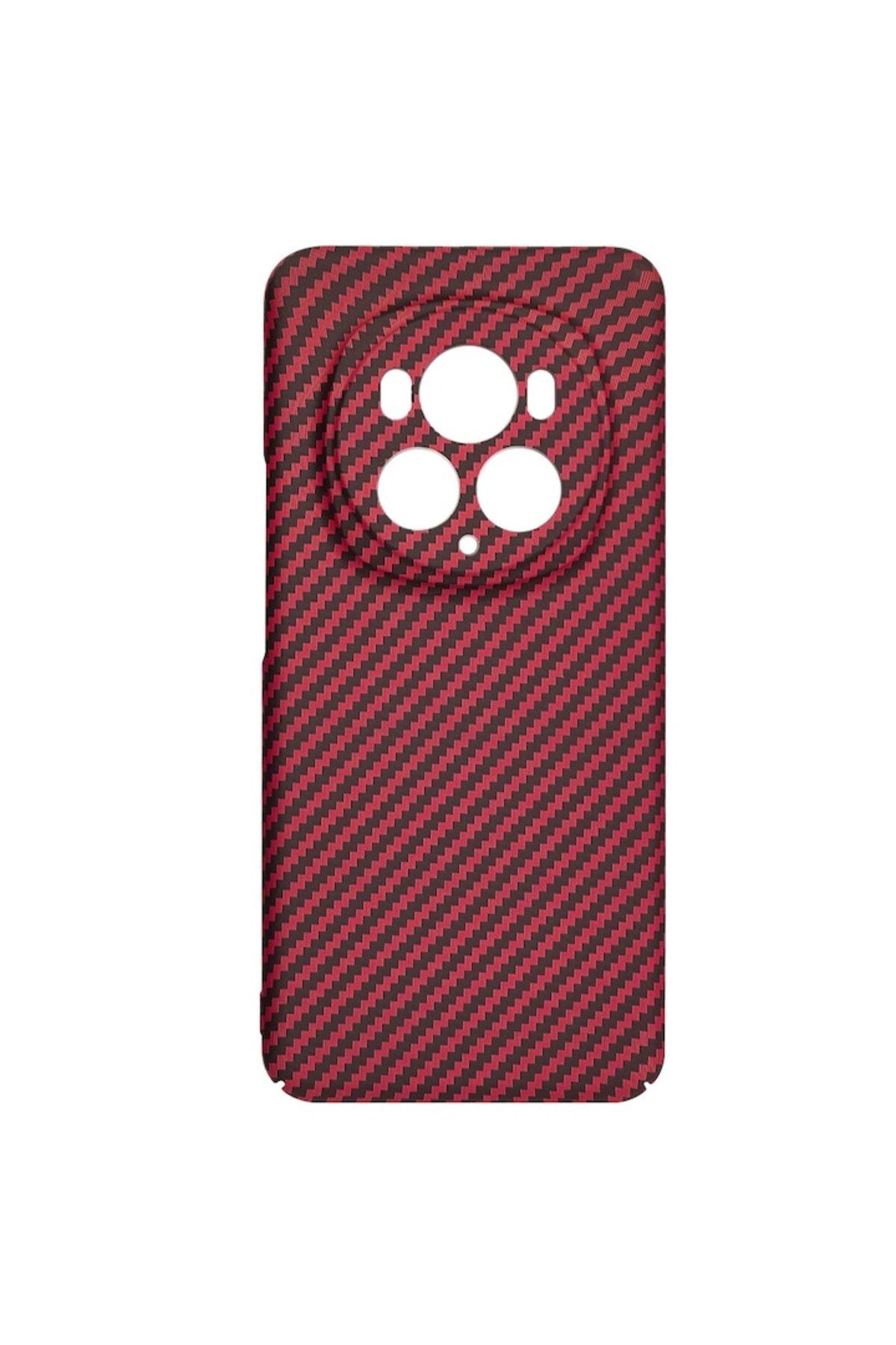 Dali-Protective Case Compatible with Honor Magic 6 Pro, Carbonite FiberShell, Carbon Pattern, Red-Black 3