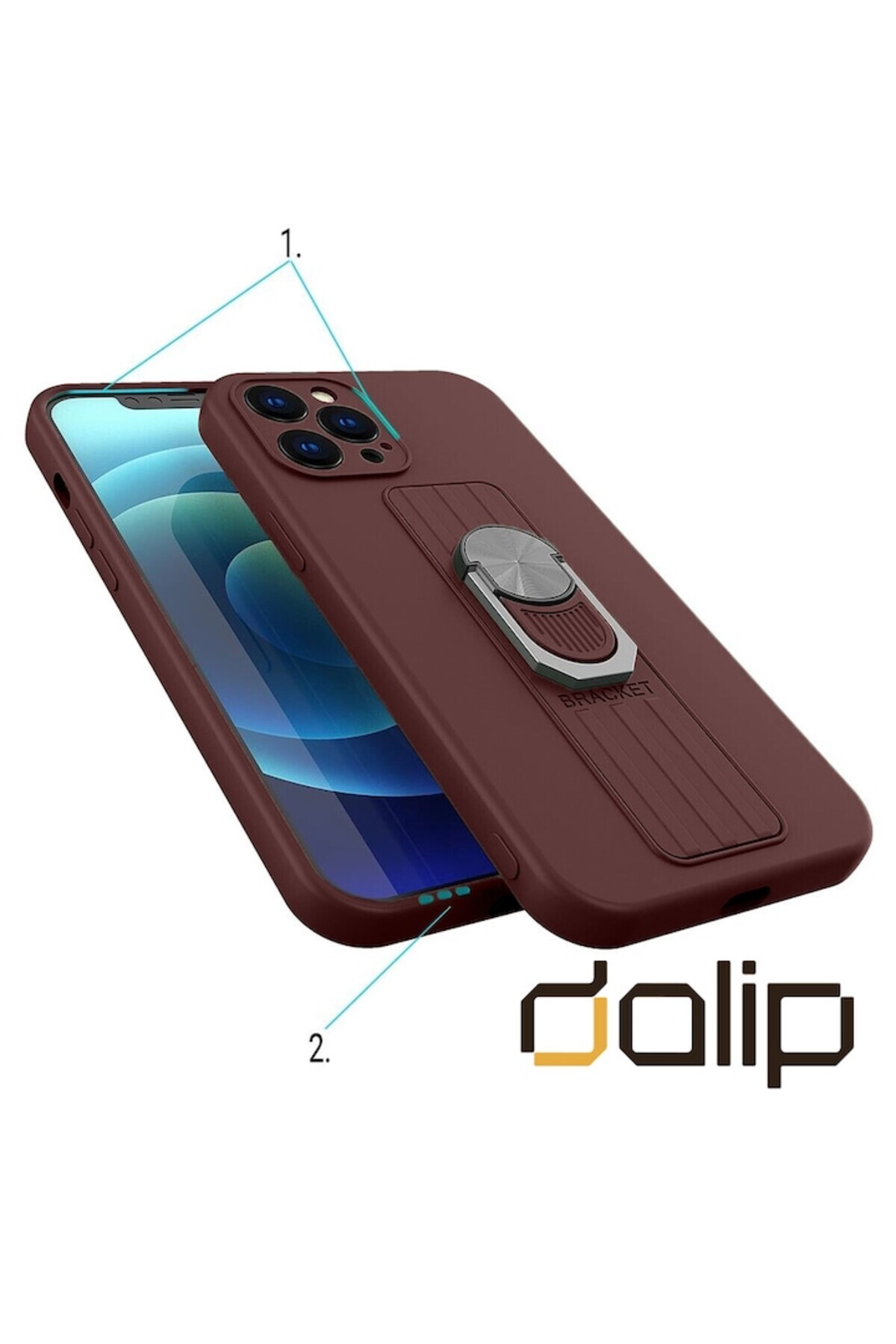 dalip-Case for iPhone 13 Pro, FixForce, TPU, Brown 3