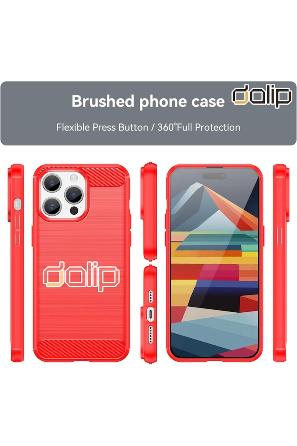 dalip-Case for Google Pixel 4 XL, Carbon Fuse, HQ TPU, Red 3