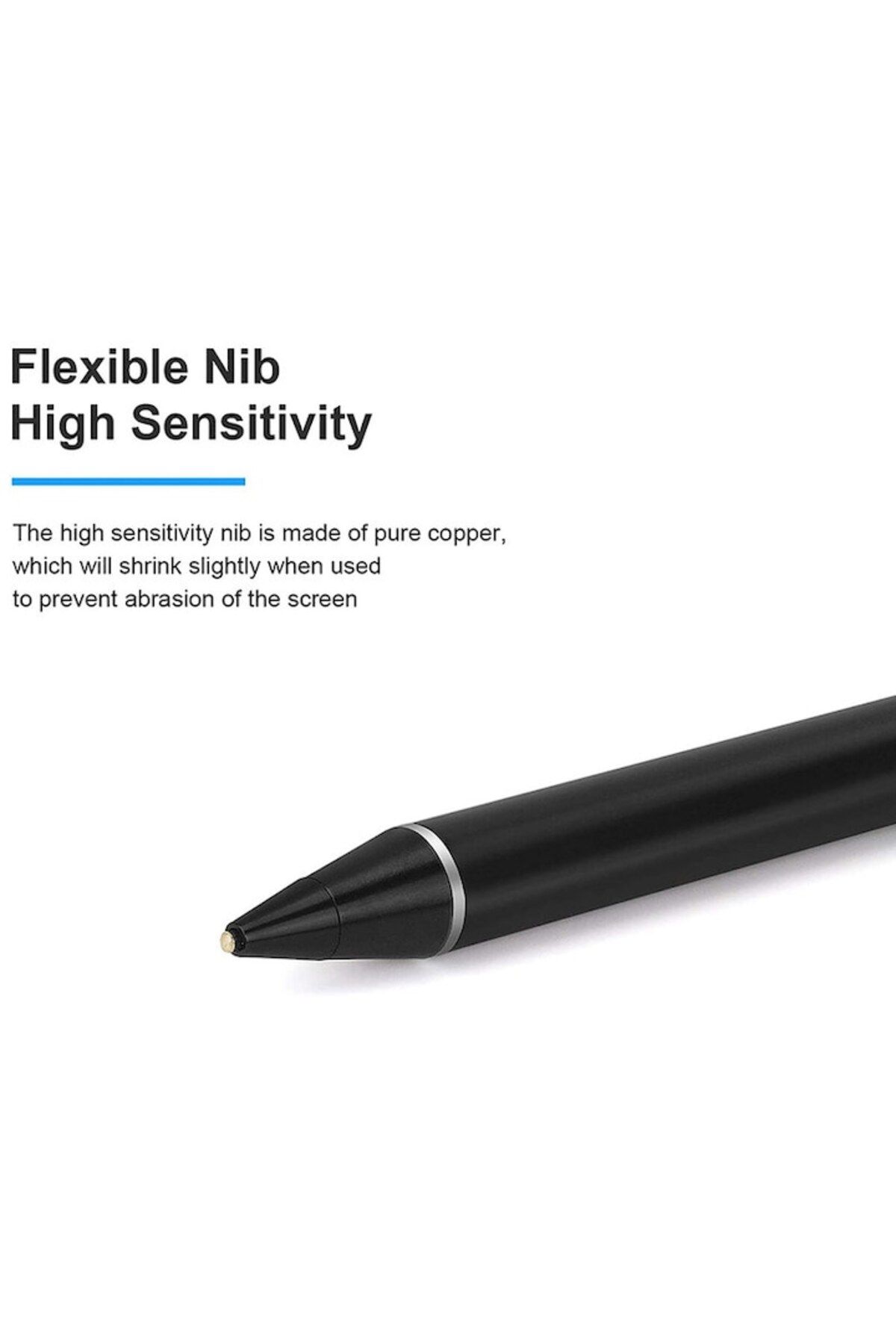 Dali-Stylus Pen Activ, compatibilitate universală, vârf flexibil și ultra-sensibil, JA05, cablu de încărcare încorporat 3