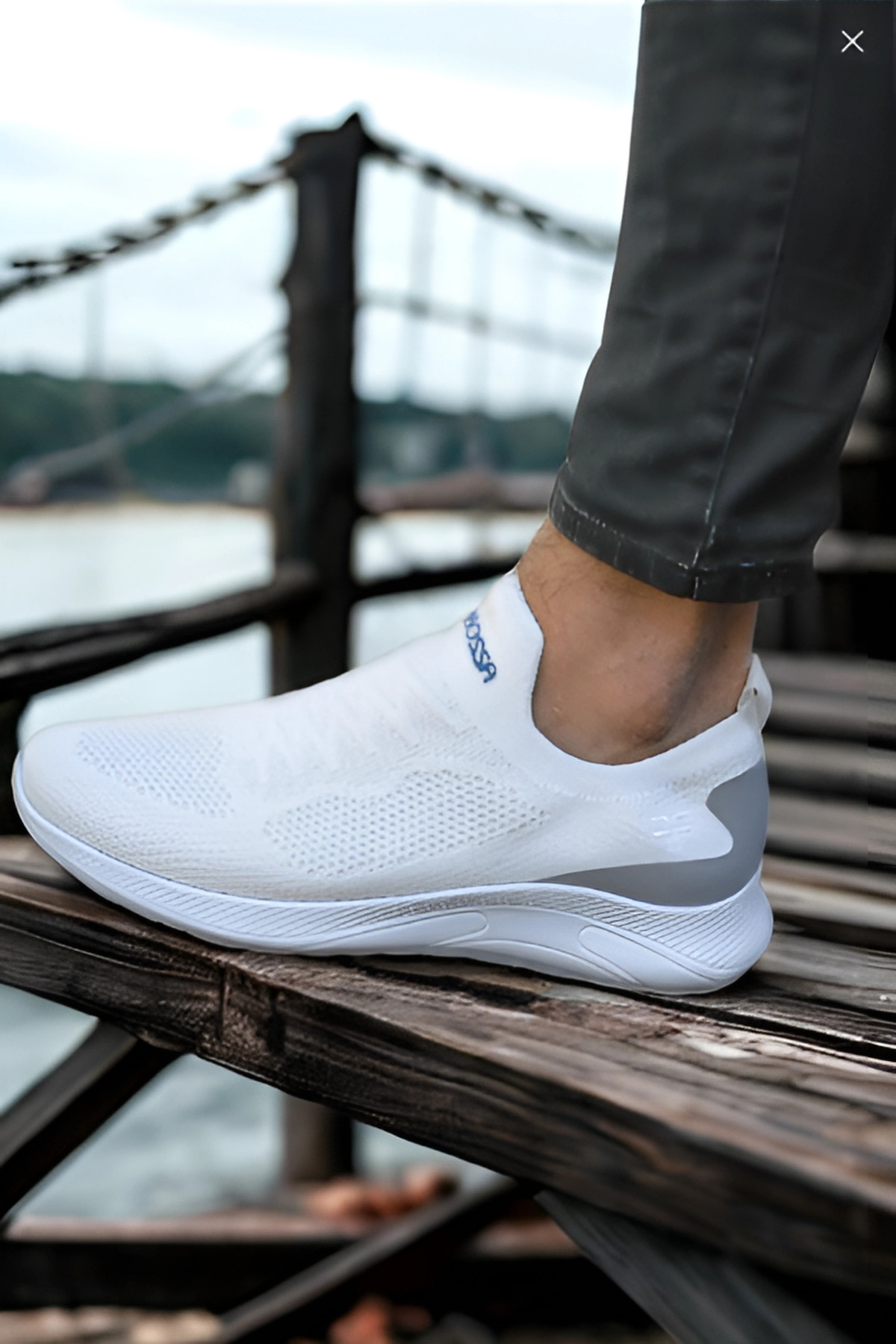 NUA Ferrosa 041 Ortopedik Triko Beyaz Rahat Unisex Spor Ayakkabı görsel 2