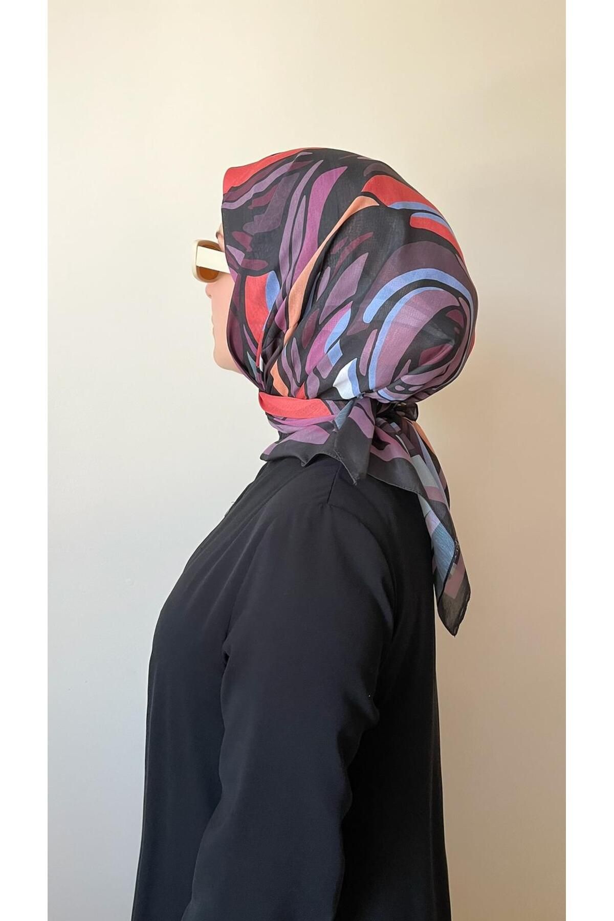 ESSLERA-Rose Pattern Soft Scarf 2