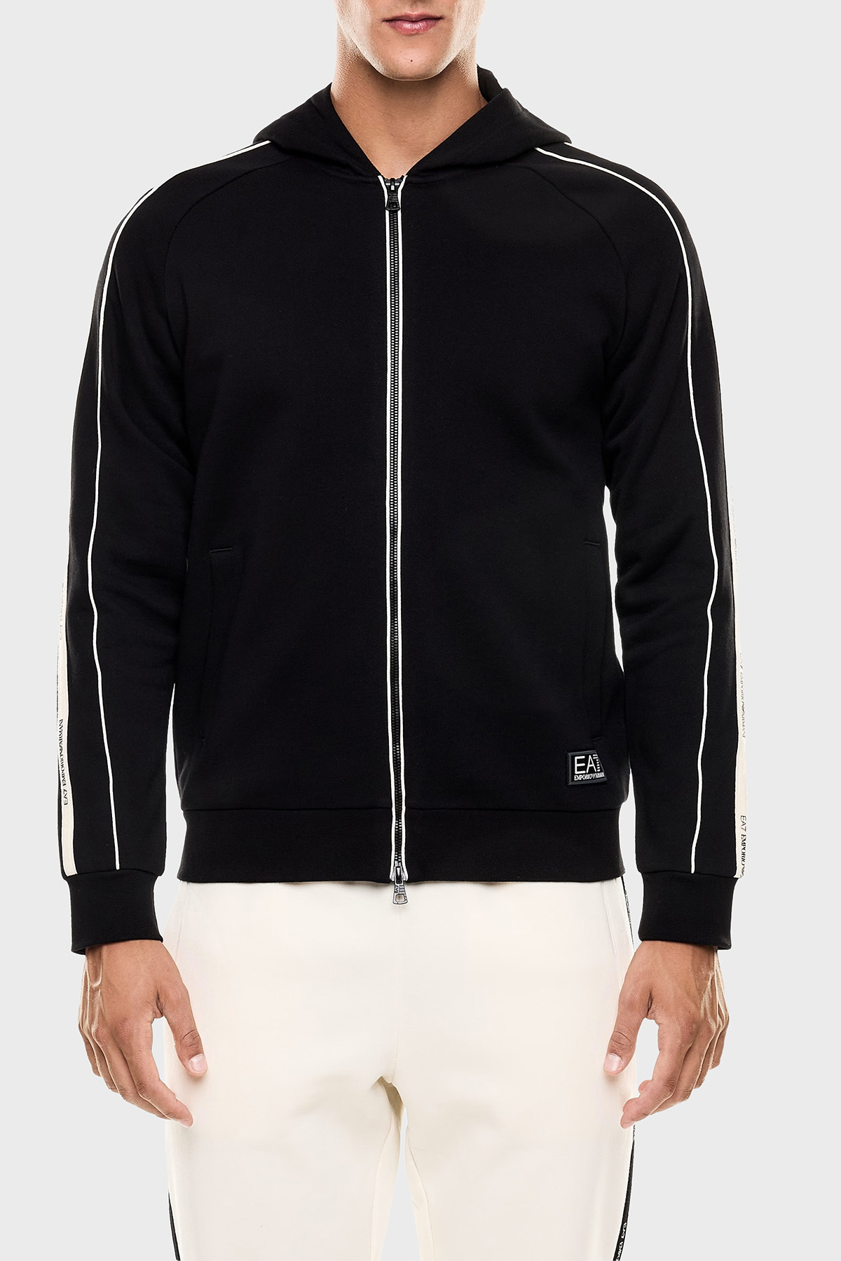 Sweat مردانه SWEAT 7M000973 AF10377 UC001 کلاهدار زیپدار با زیپبندی منظم با نوار نخی Sweat مردانه SWEAT 7M000973 AF10377 UC001 کلاهدار زیپدار با زیپبندی منظم با نوار نخی