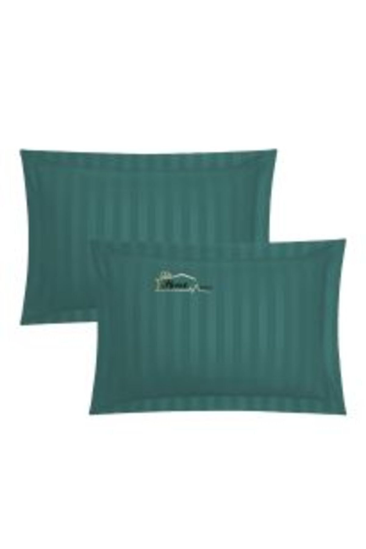 HomePuls-Pillowcase Damask 100% Cotton Stripe 1 cm, 50 x 70 cm with Edge Hem 3.5 cm, Anthracite Gray 8