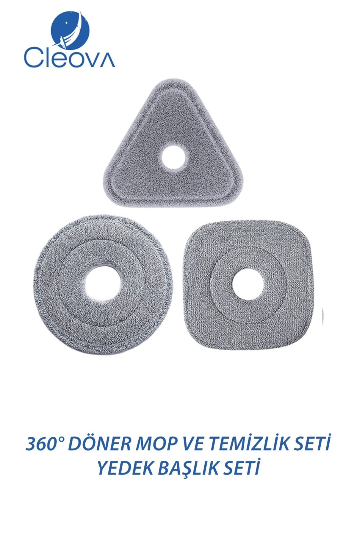 cleova Yeni Tasarım Otomatik 360° Döner Mop ve Temizlik Seti Yedek