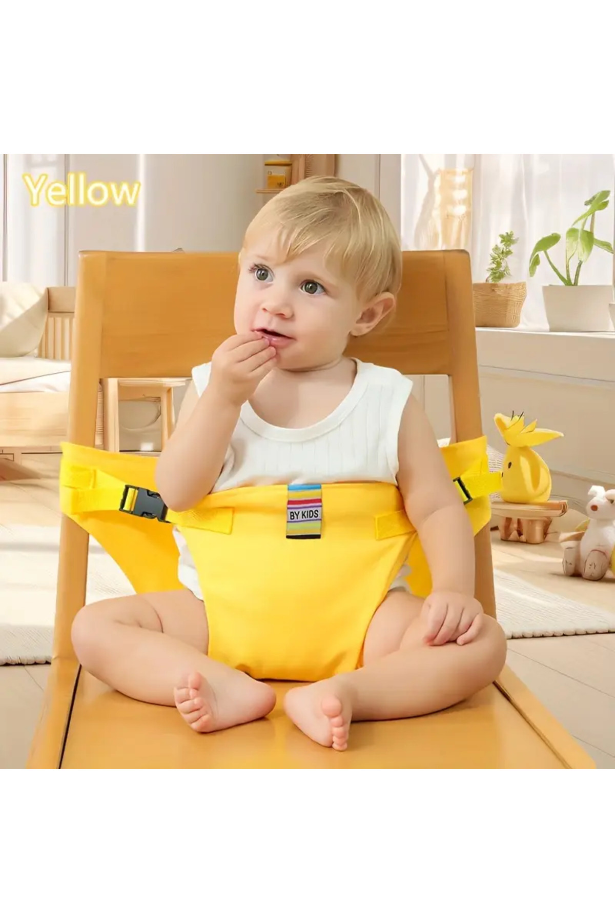 zeynobella 1 Adet Katlanabilir ve Ayarlanabilir Çocuk Yemek Sandalyesi Emniyet Kemeri Seyahat Yemek Ekipmanları