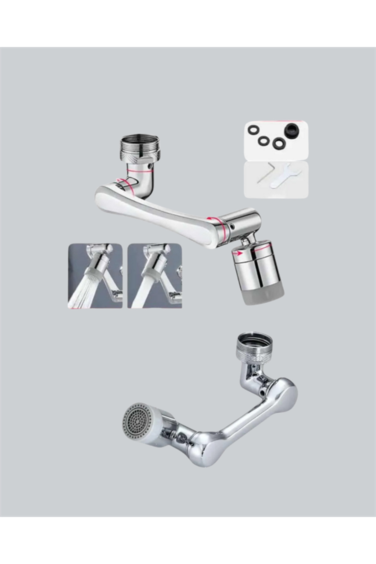 Clevora-180 °   Robotic Arm Faucet Head with Rotatable – 2 Modes Water Flow and Easy Installation 3