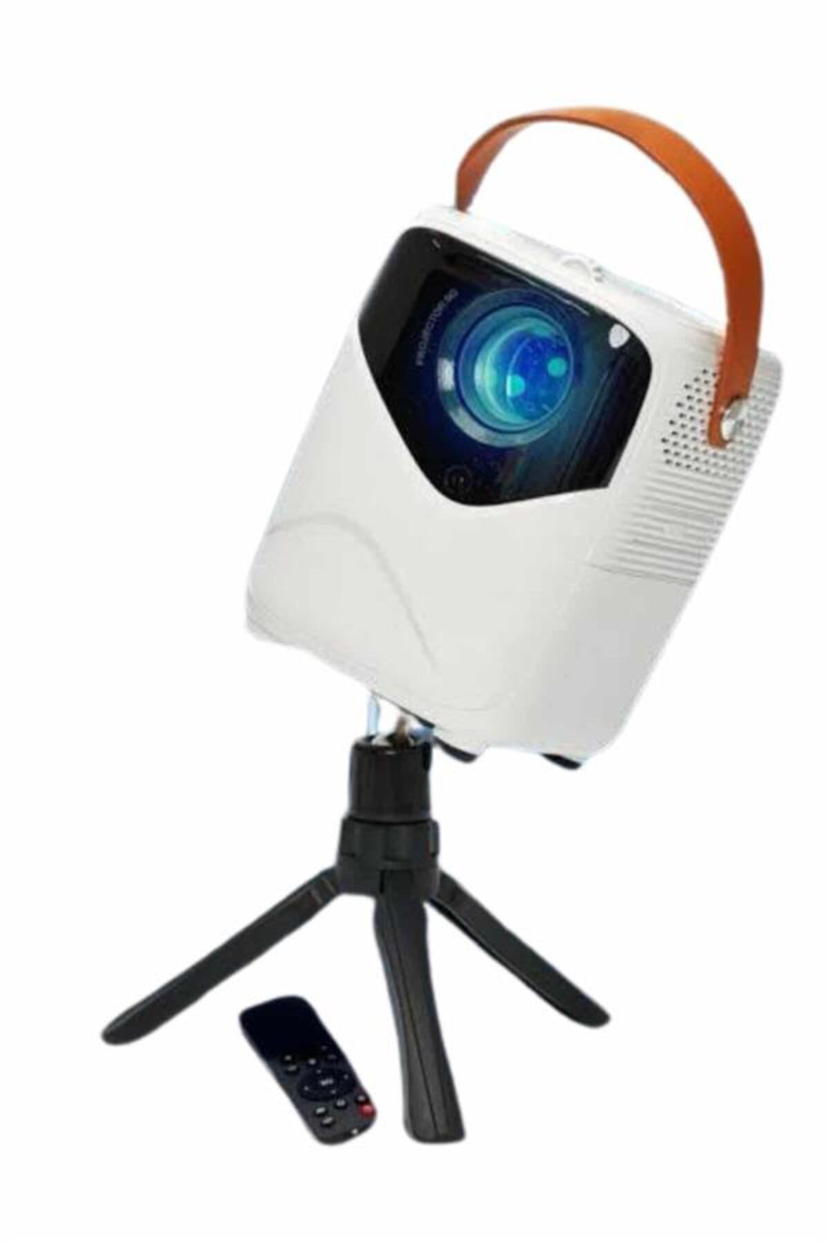 EN POPÜLER HD Ayaklı Portatif Projeksiyon Cihazı Android İşlemcili Sinema Projektörü UYGUN