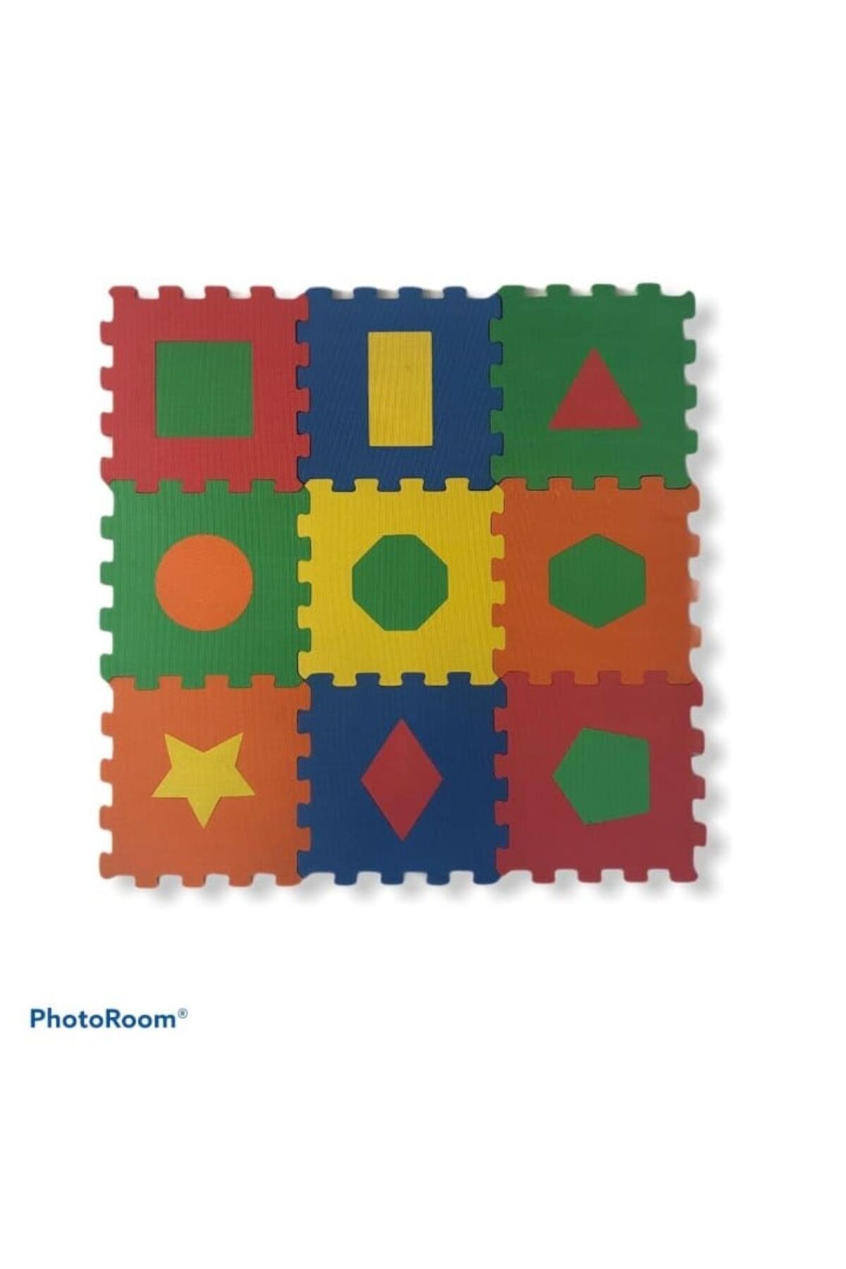 EKİM TOYS 9 Parça Büyük Boy GEOMETRİ DESEN Eva Oyun Karosu Yer Matı Puzzle Yapboz fotoğrafı 2 (önizleme)