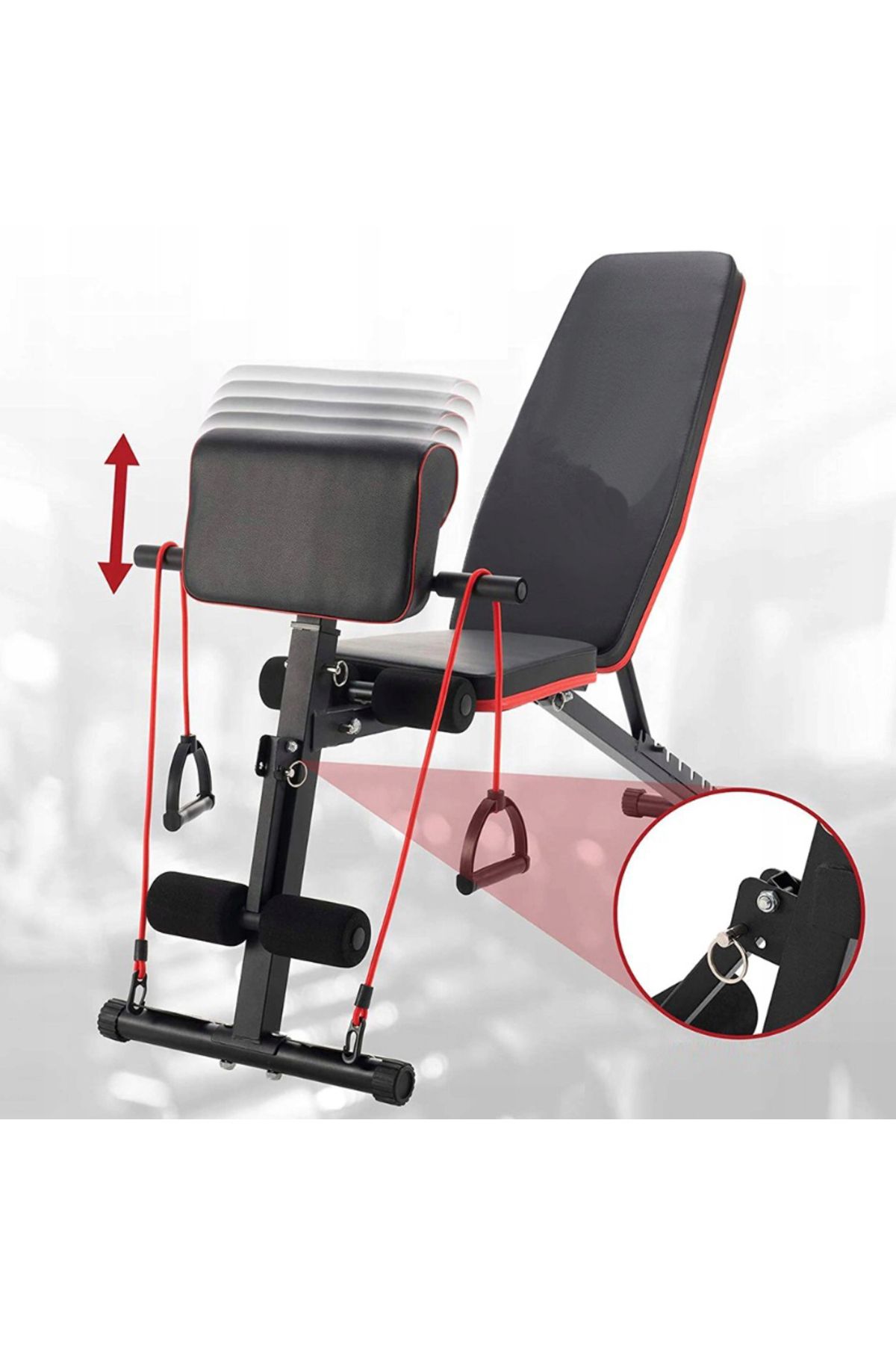 SERSIMO-Multifunctional fitness training bench, 7-step adjustable backrest, maximum load 150 kg 10